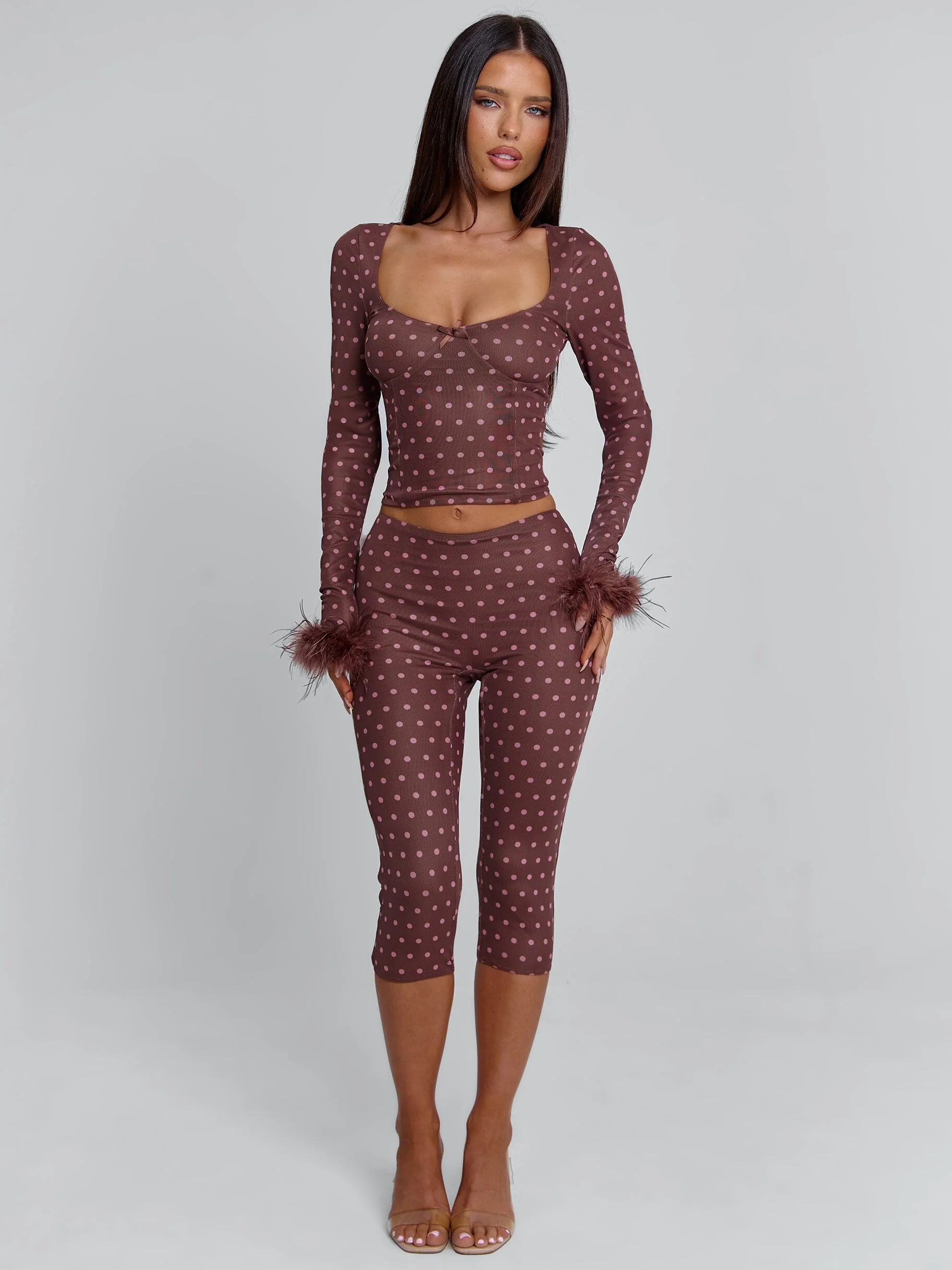 MAHRIA PANT BROWN POLKA DOT - Image 6
