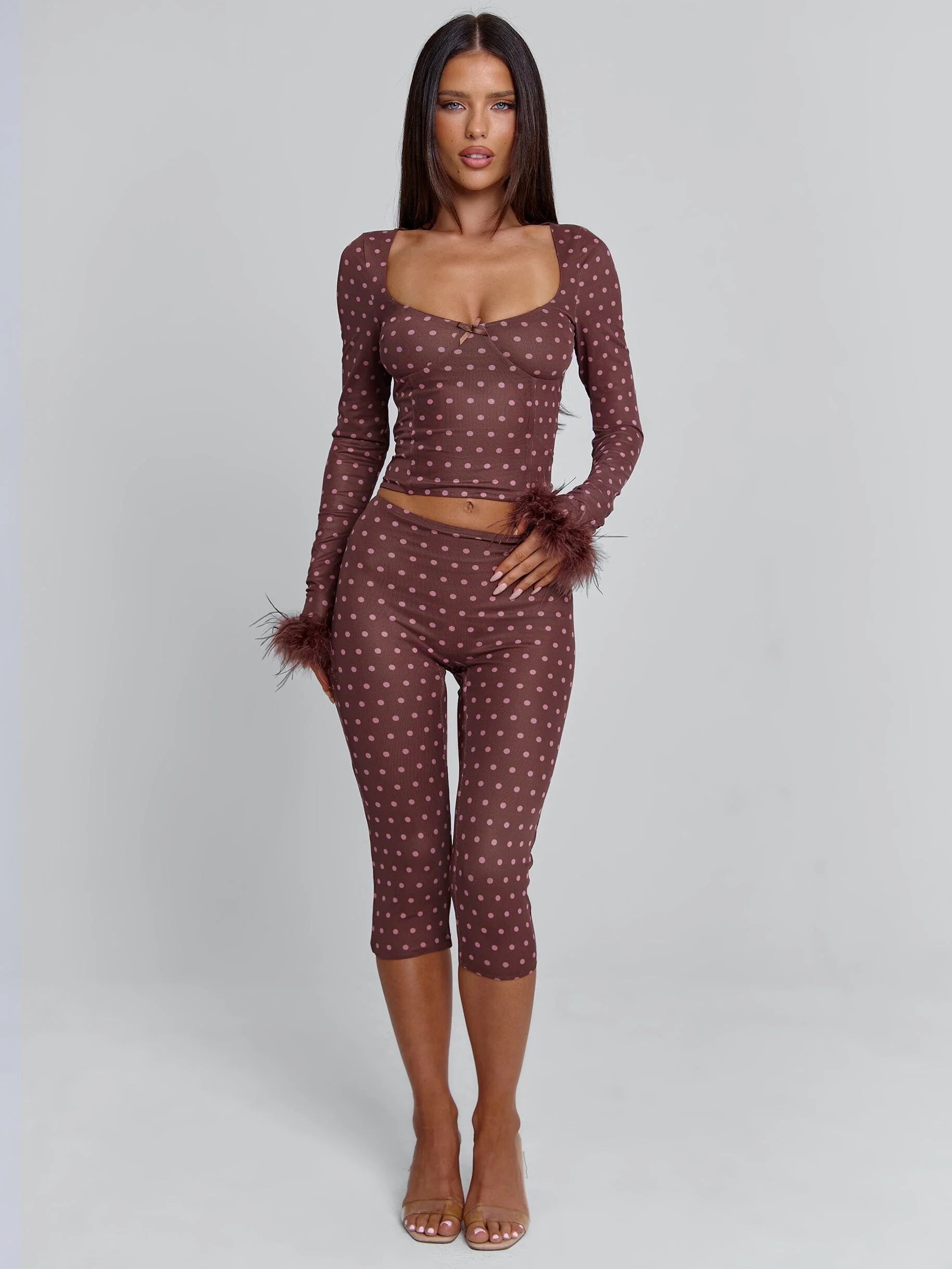 MAHRIA PANT BROWN POLKA DOT - Image 7