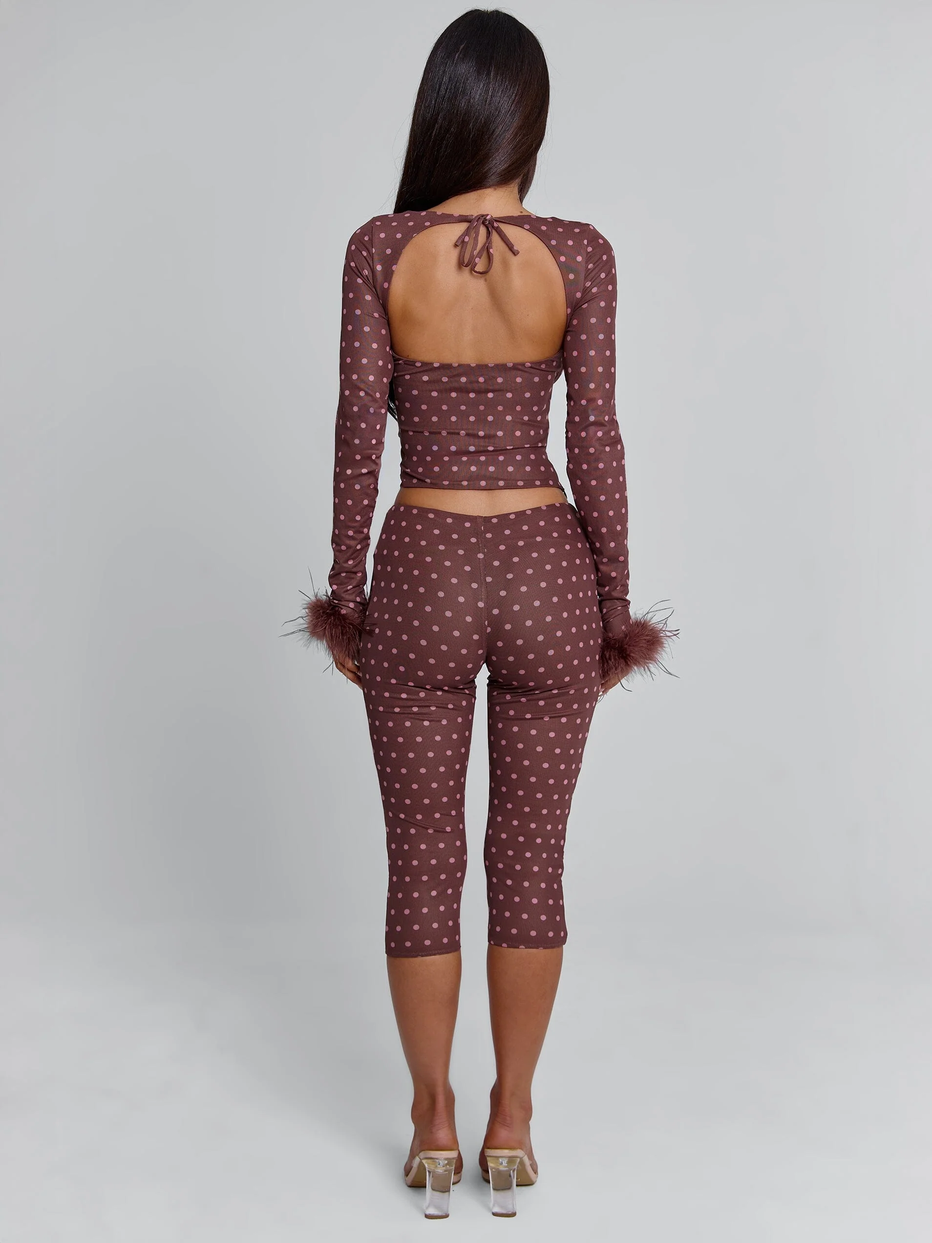 MAHRIA TOP BROWN POLKA DOT - Image 4