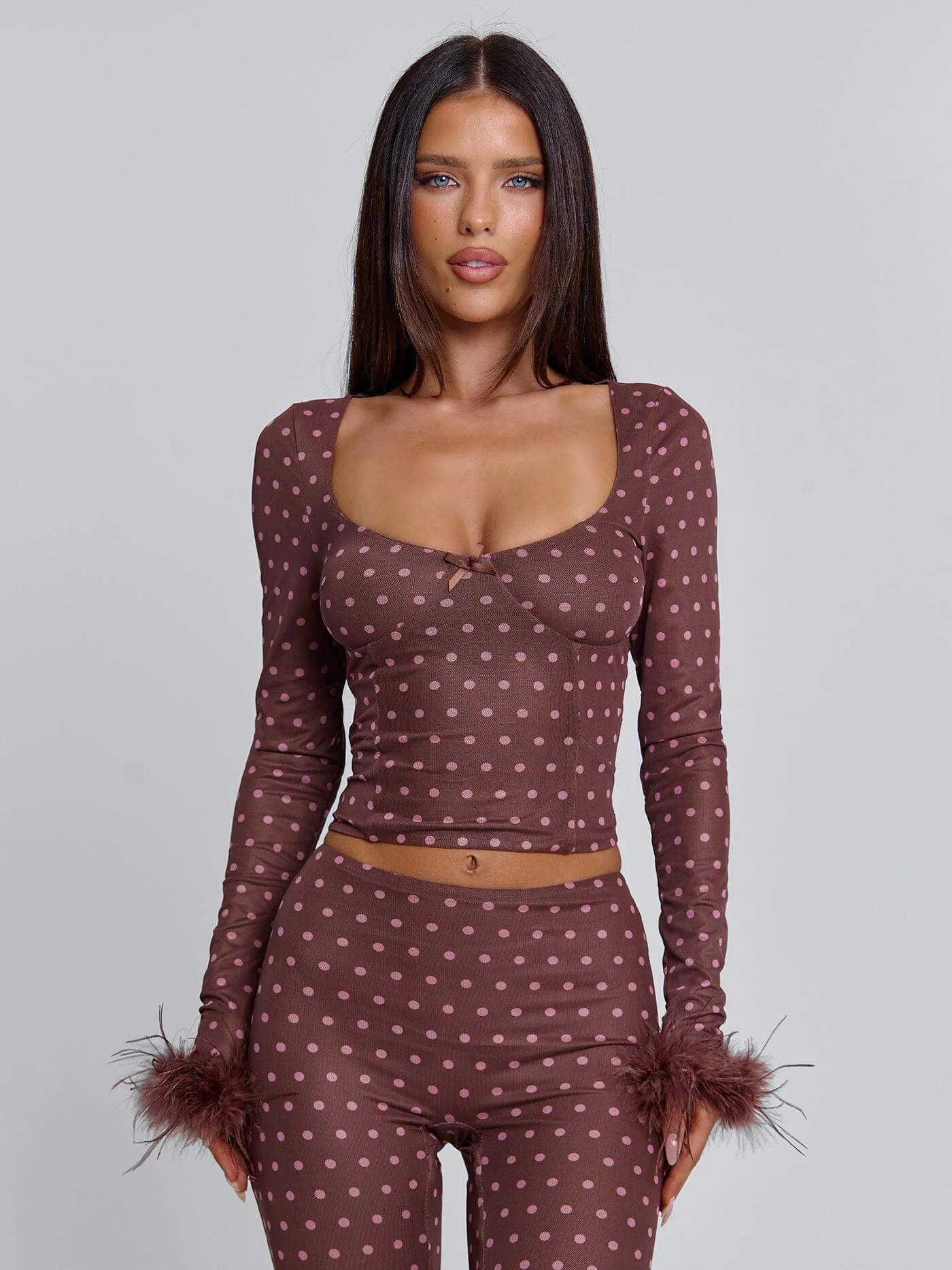 MAHRIA TOP BROWN POLKA DOT - Image 7
