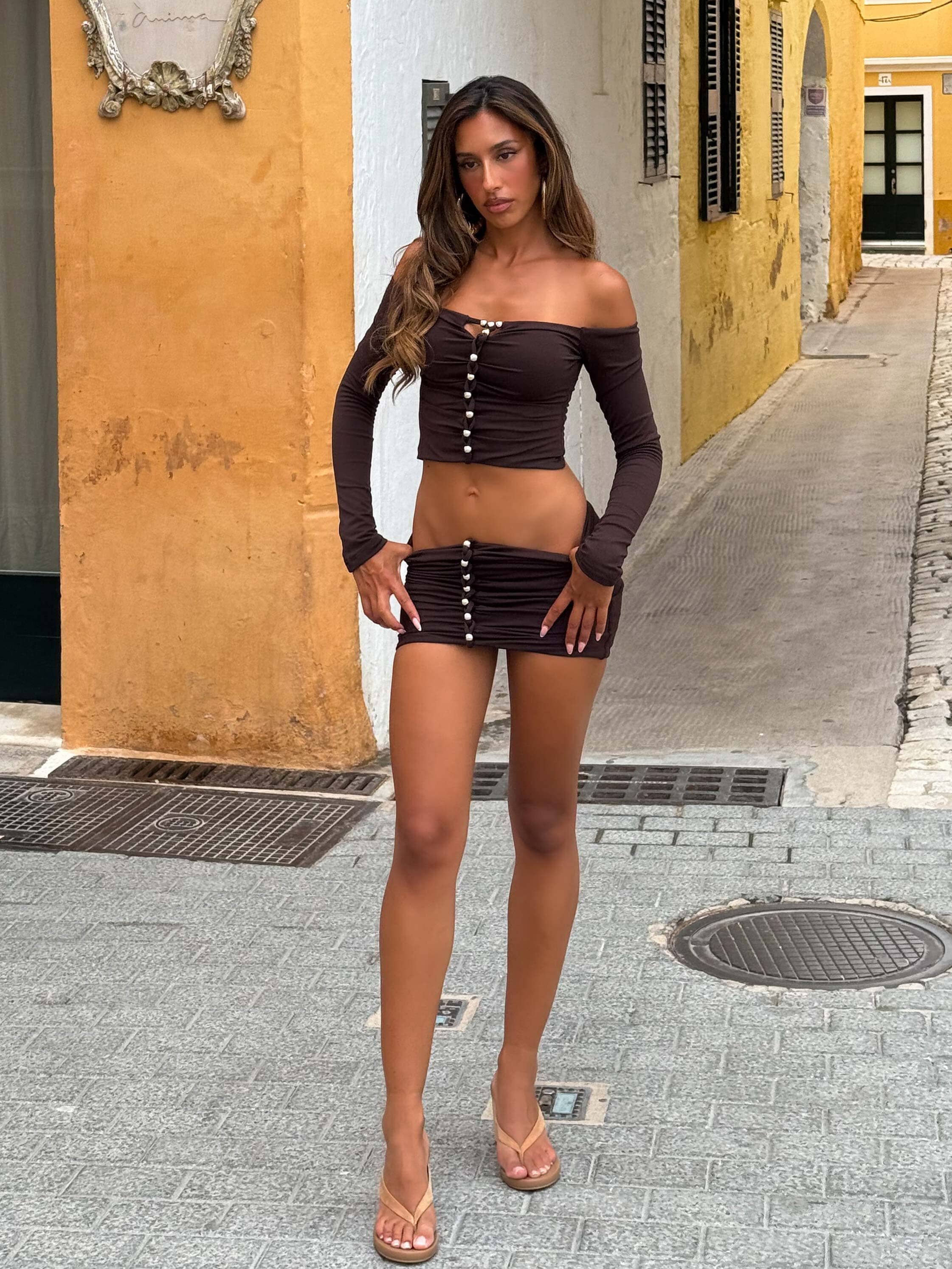 MARKEDA SKIRT CHOCOLATE - Image 2
