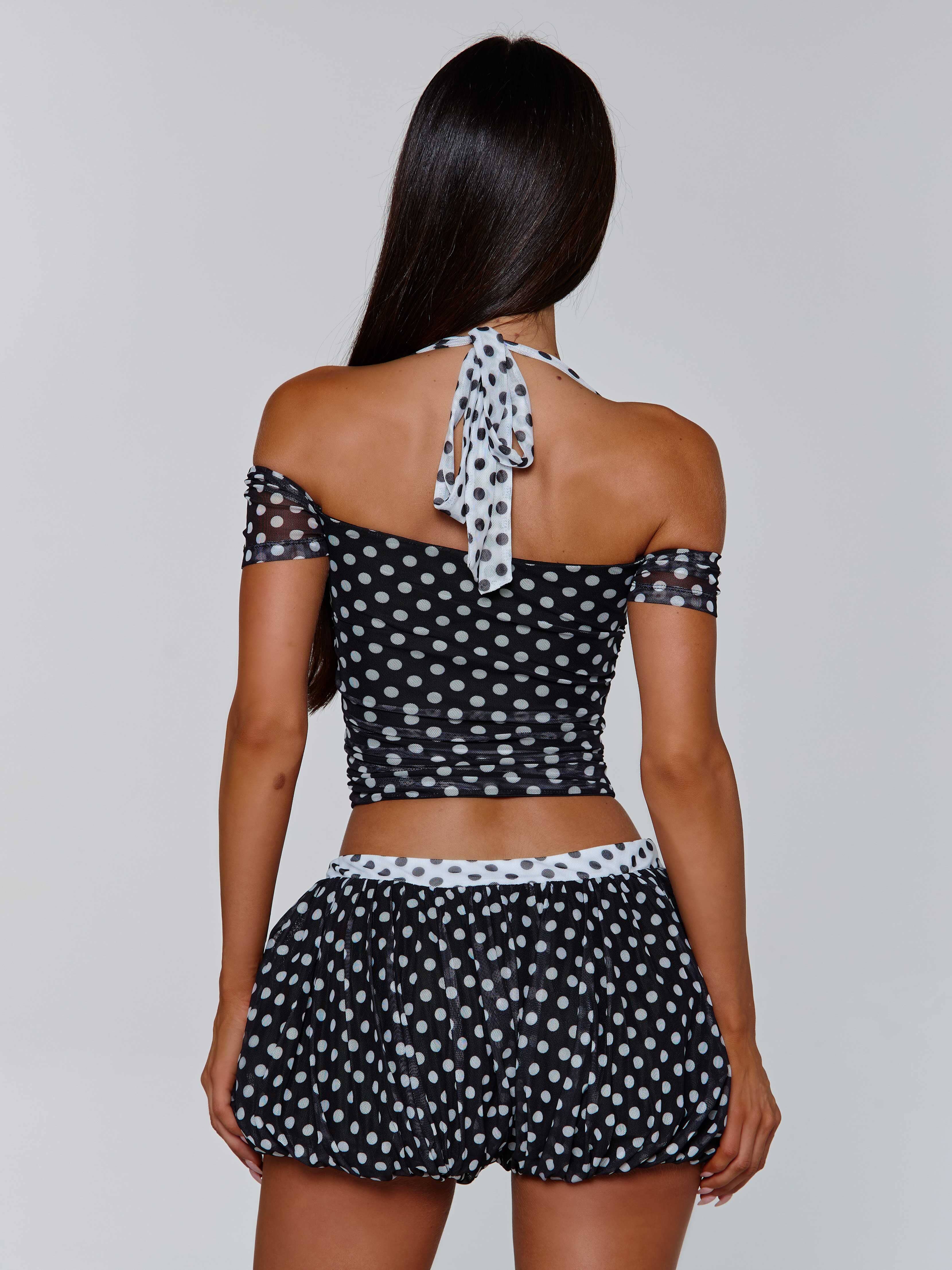 MARLOWE SHORTS BLACK POLKA DOT - Image 5