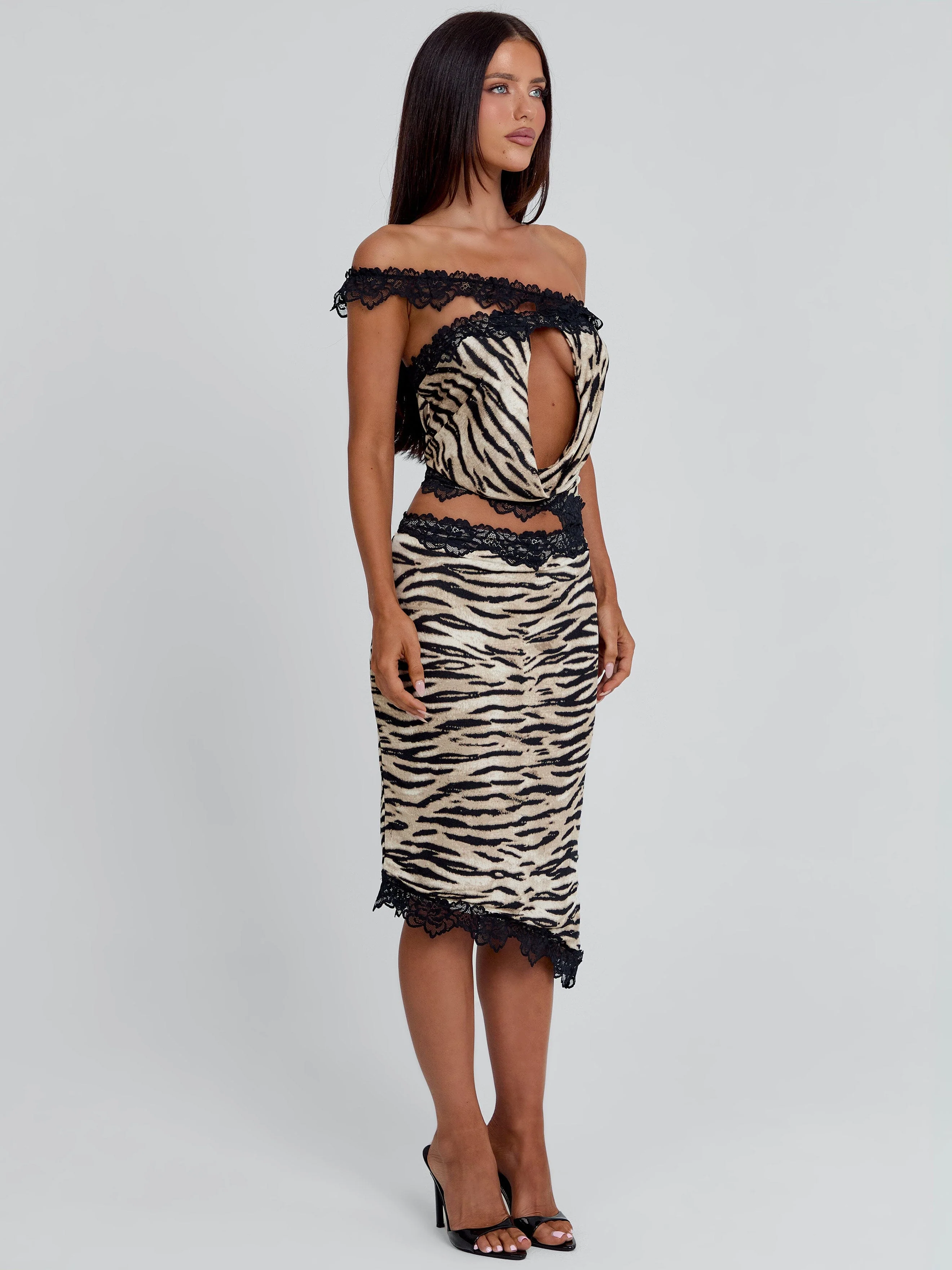 MELANIE MIDI DRESS ZEBRA - Image 5