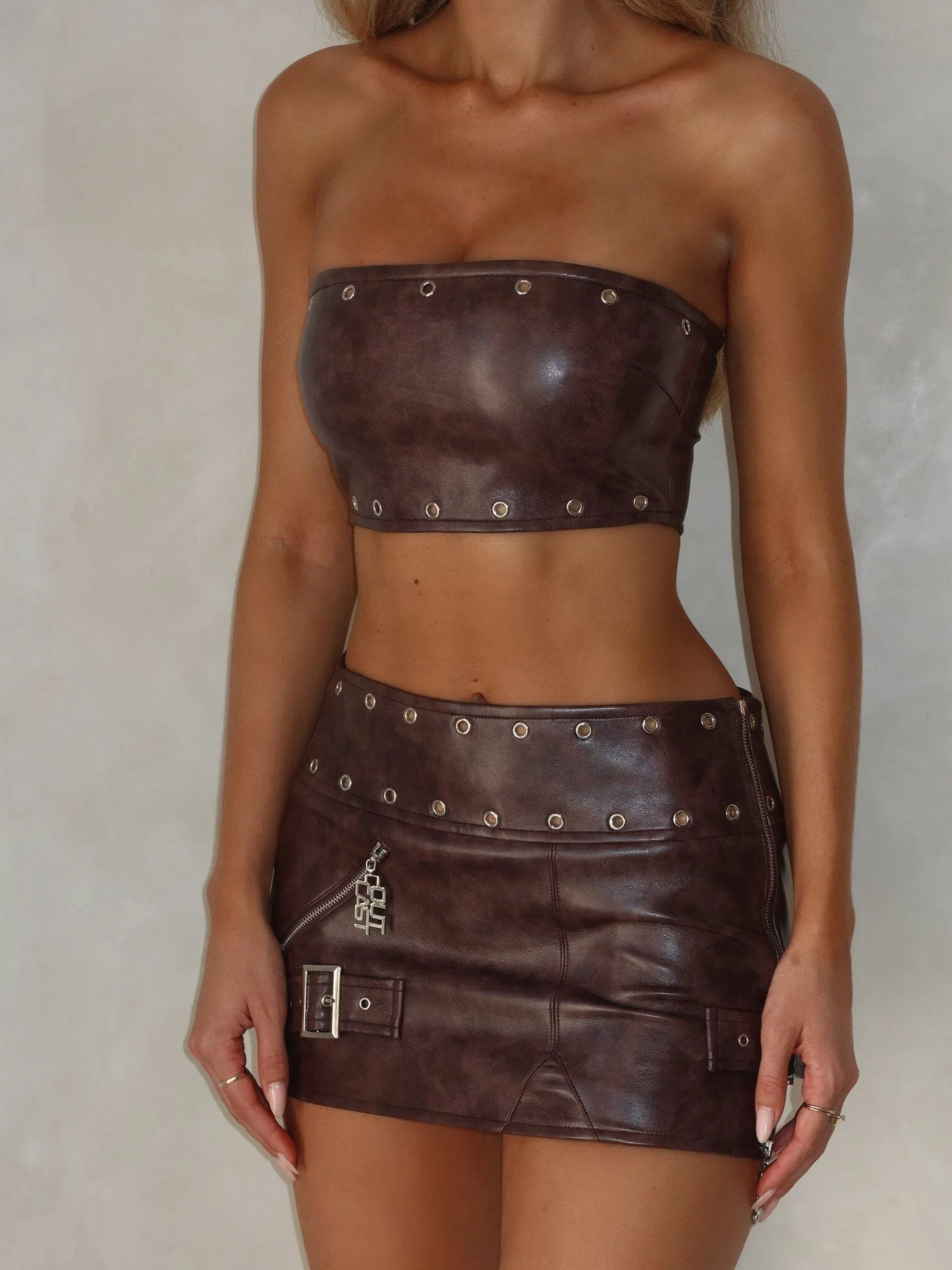 MENA MINI SKIRT CHOCOLATE - Image 5