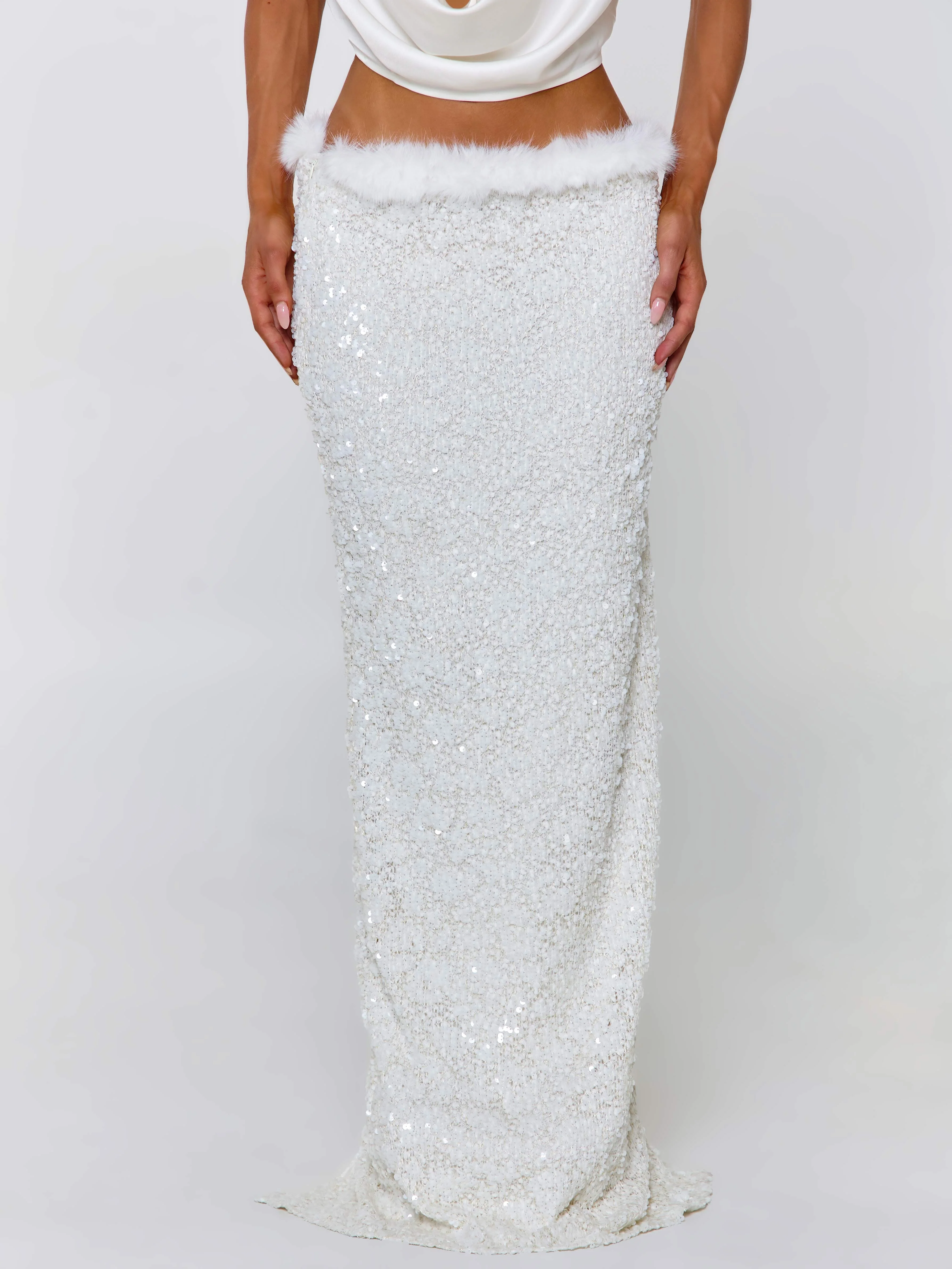 MILLIANA MAXI SKIRT WHITE - Image 3