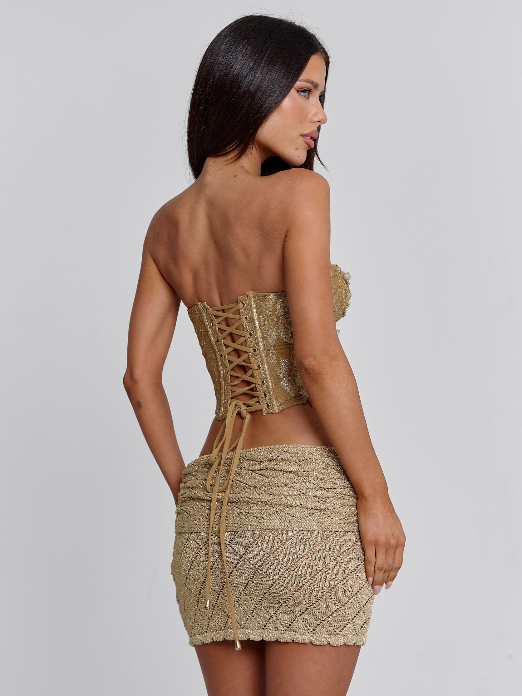 MONTY MINI SKIRT GOLD - Image 7