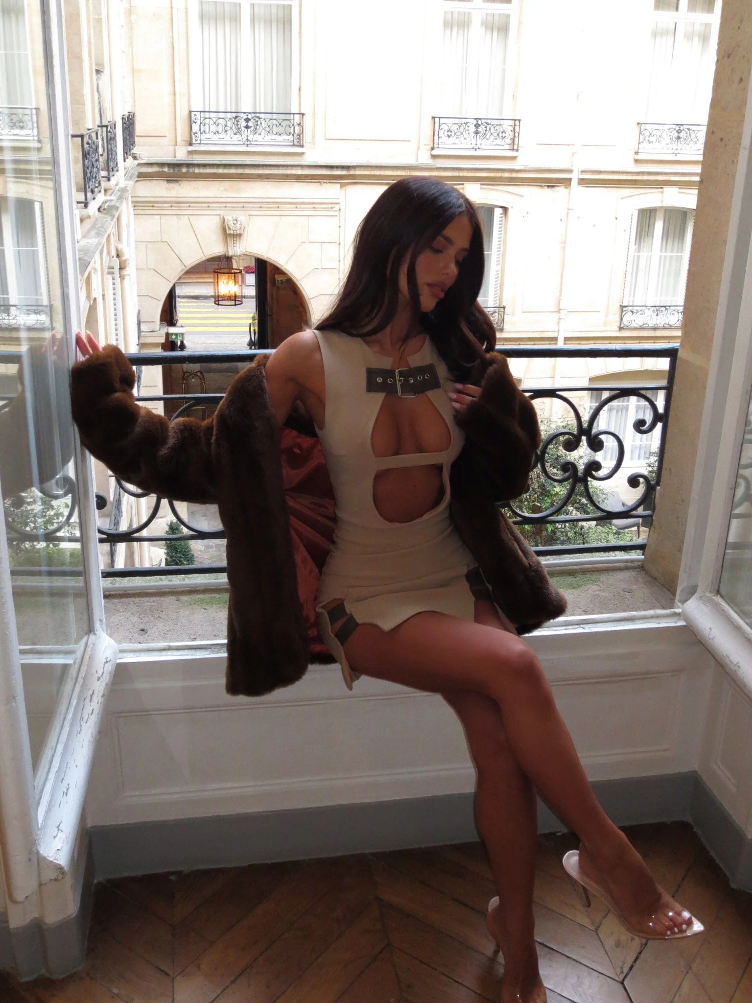 MURPHY MINI DRESS BEIGE - Image 8