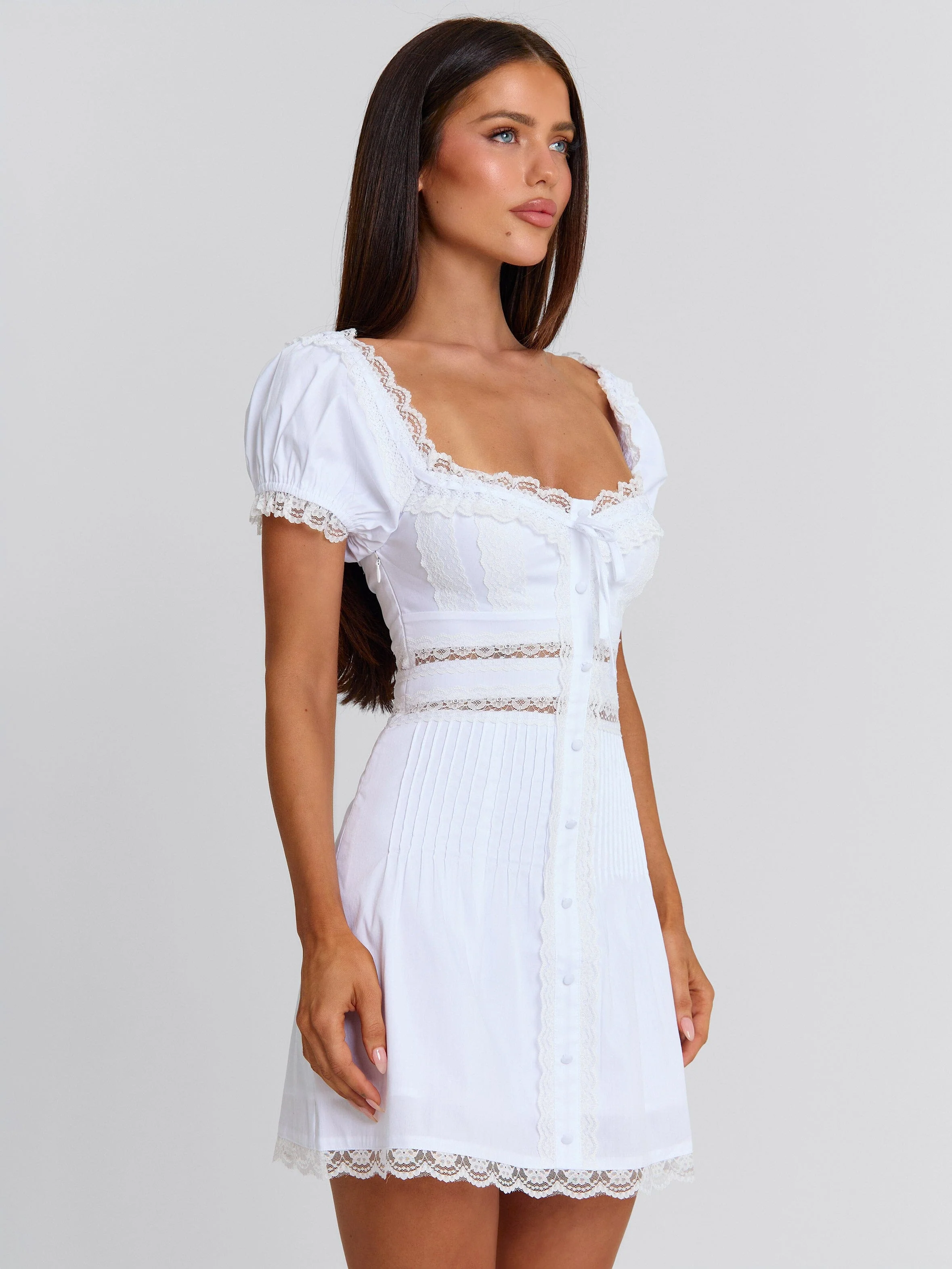 NADIENE MINI DRESS WHITE - Image 5