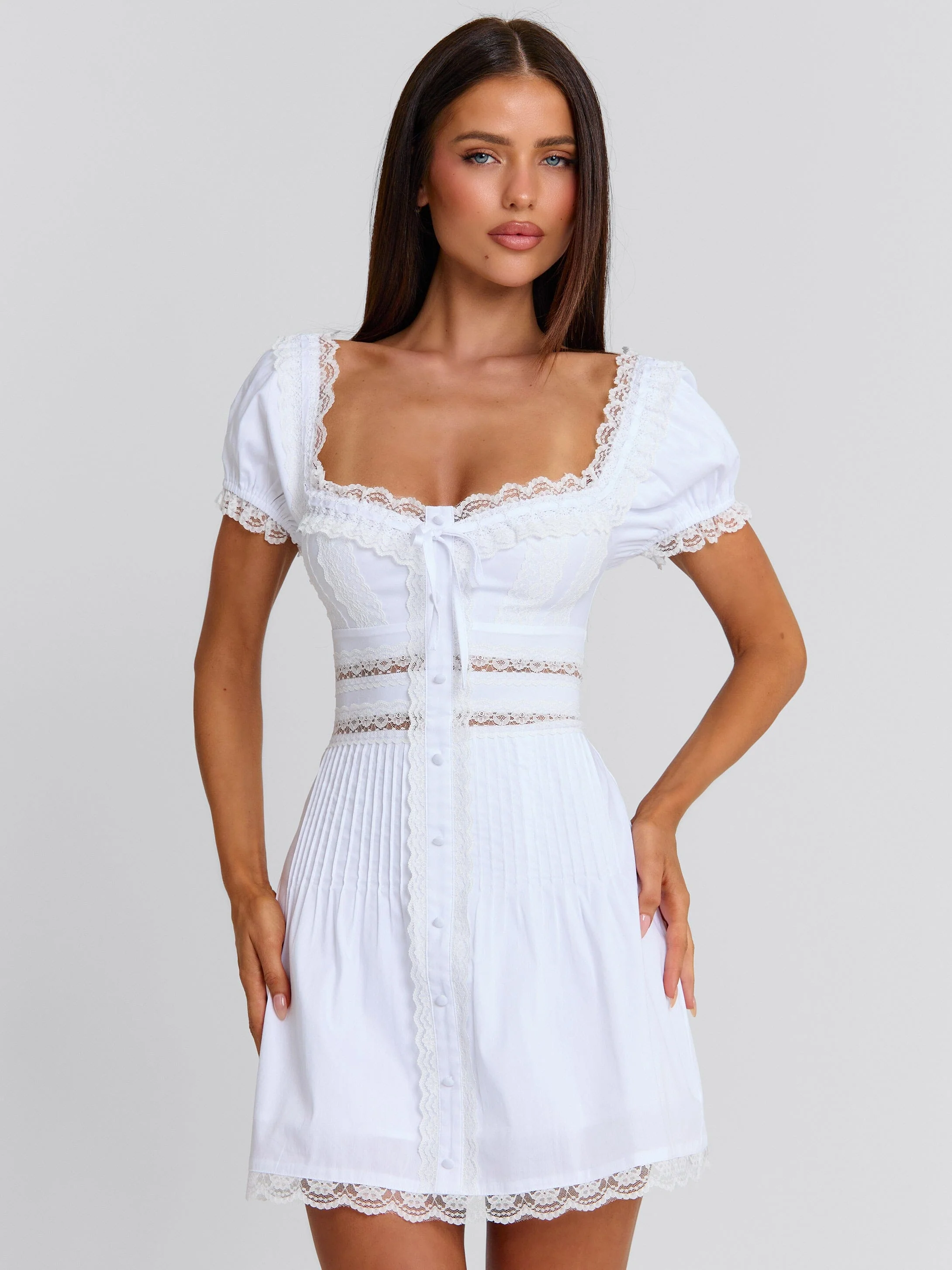 NADIENE MINI DRESS WHITE - Image 6