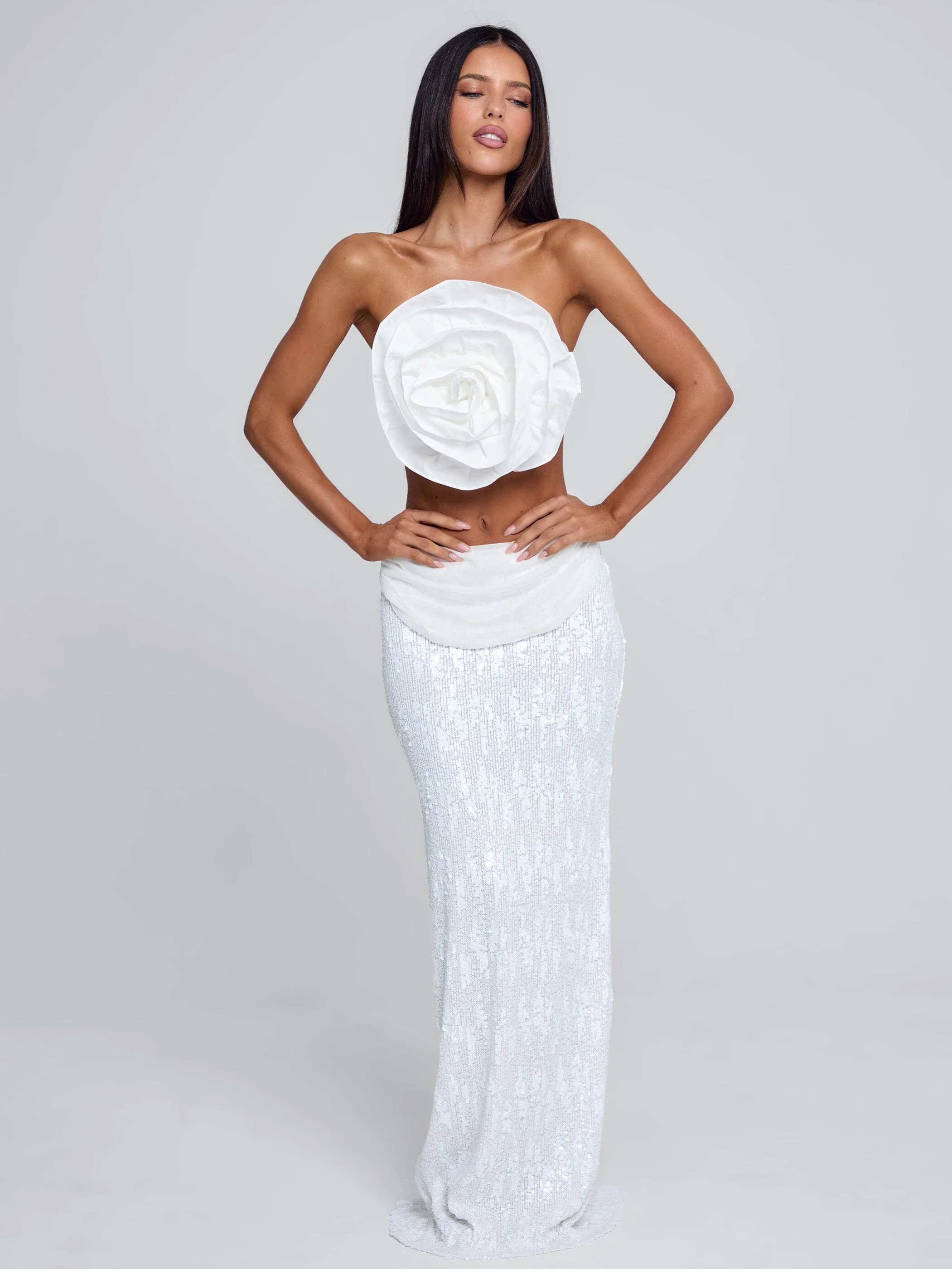 NIVA MAXI SKIRT WHITE - Image 2