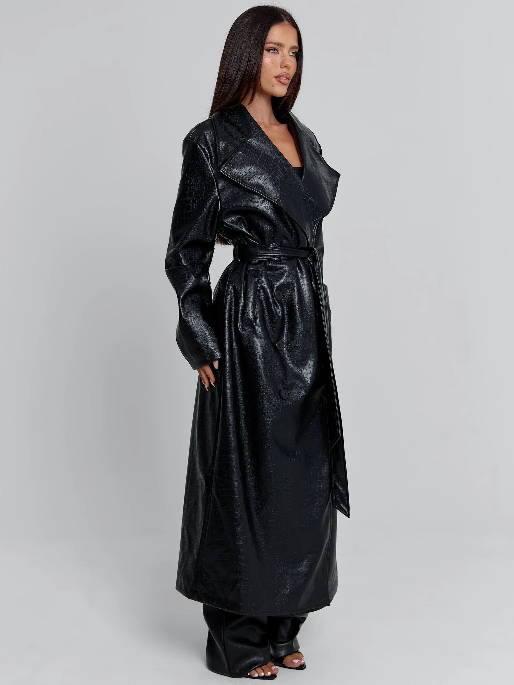 NOLITA TRENCH COAT BLACK - Image 4