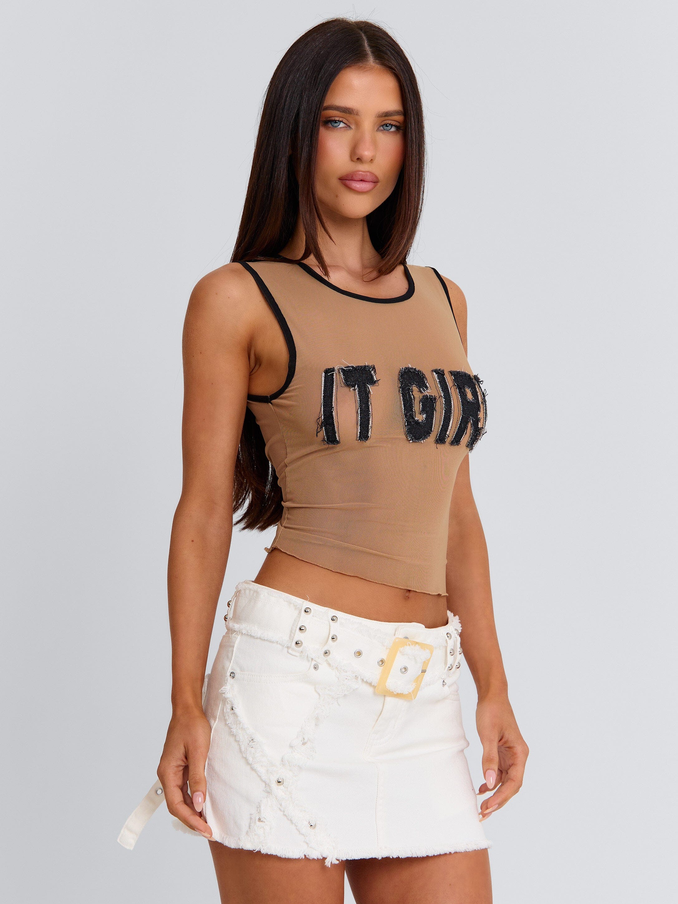 NOVAI MINI SKIRT WHITE - Image 9