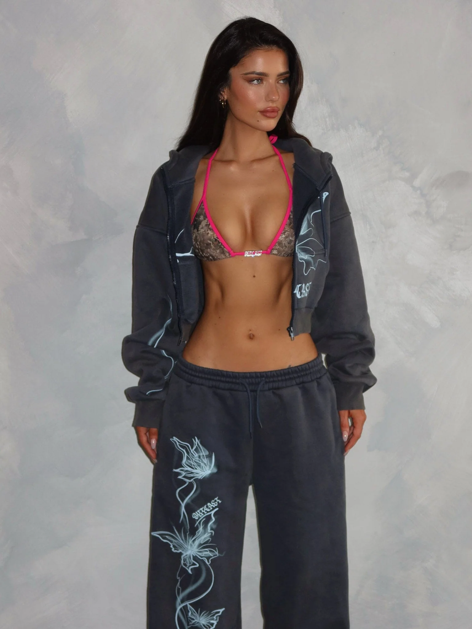 NYA CROPPED HOODIE VINTAGE NAVY - Image 9