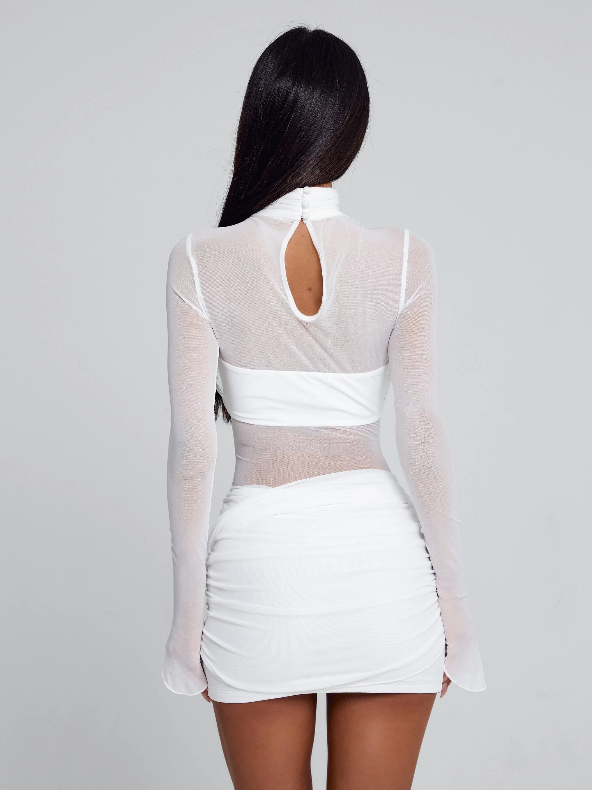 OLYRA MINI DRESS WHITE - Image 7