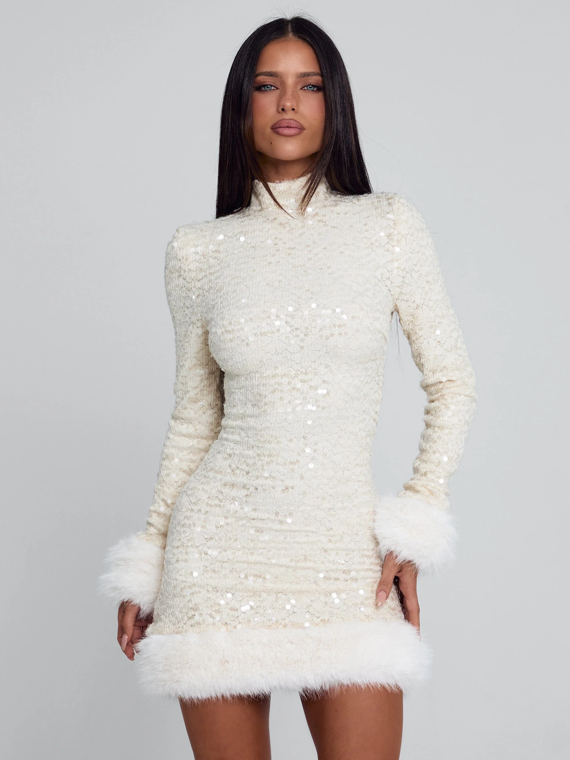 OMEYA MINI DRESS WHITE - Image 4