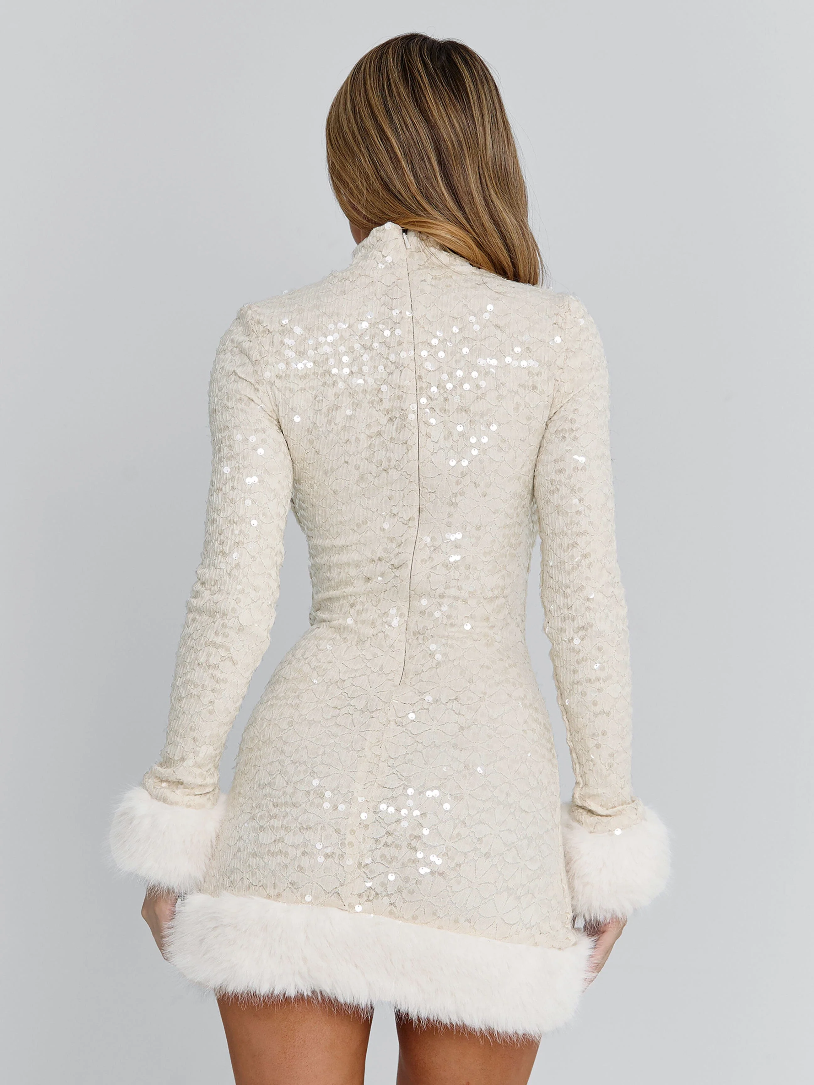 OMEYA MINI DRESS WHITE - Image 5