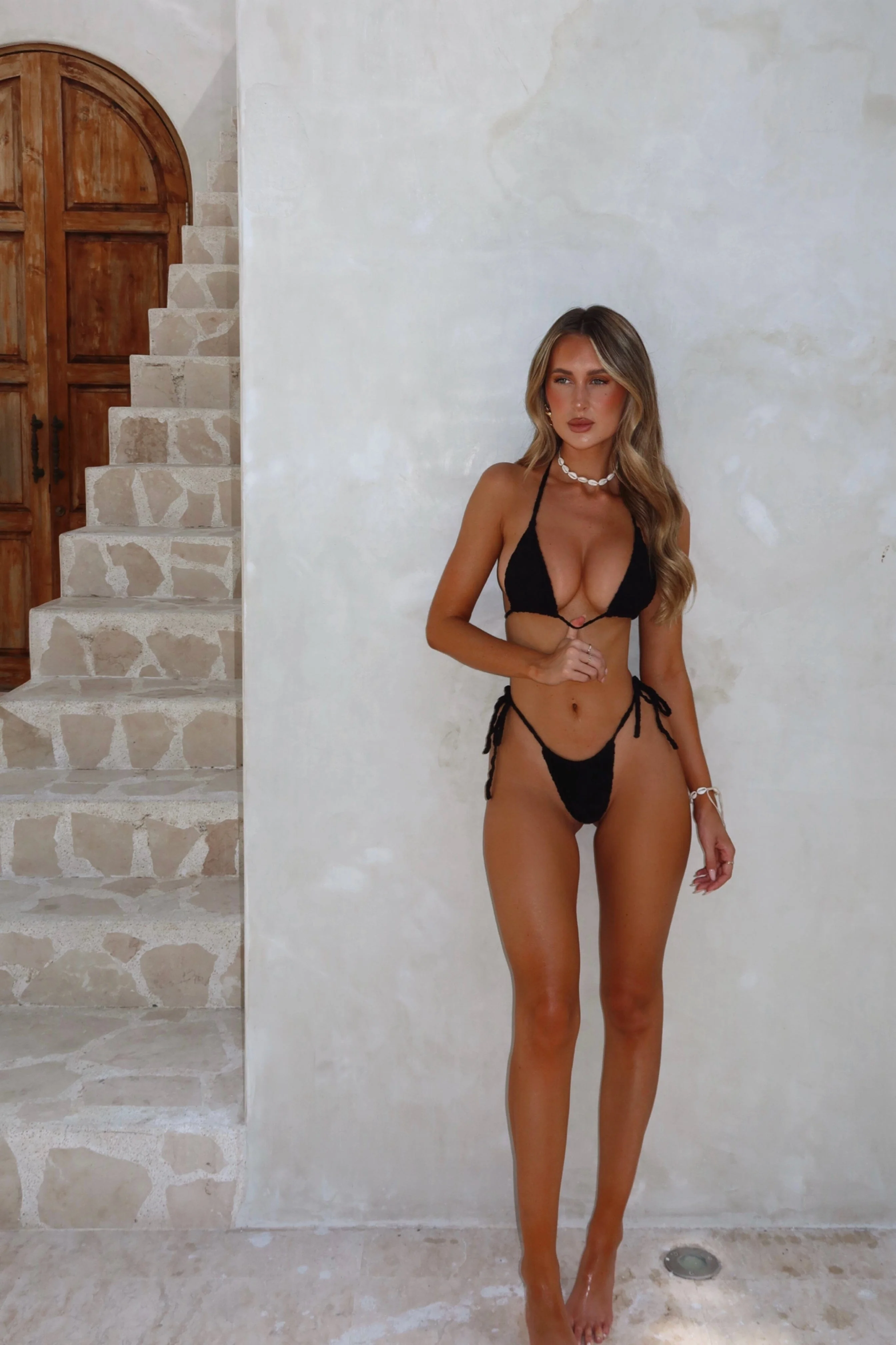 PALOMA BIKINI BOTTOM BLACK TOWELLING - Image 4