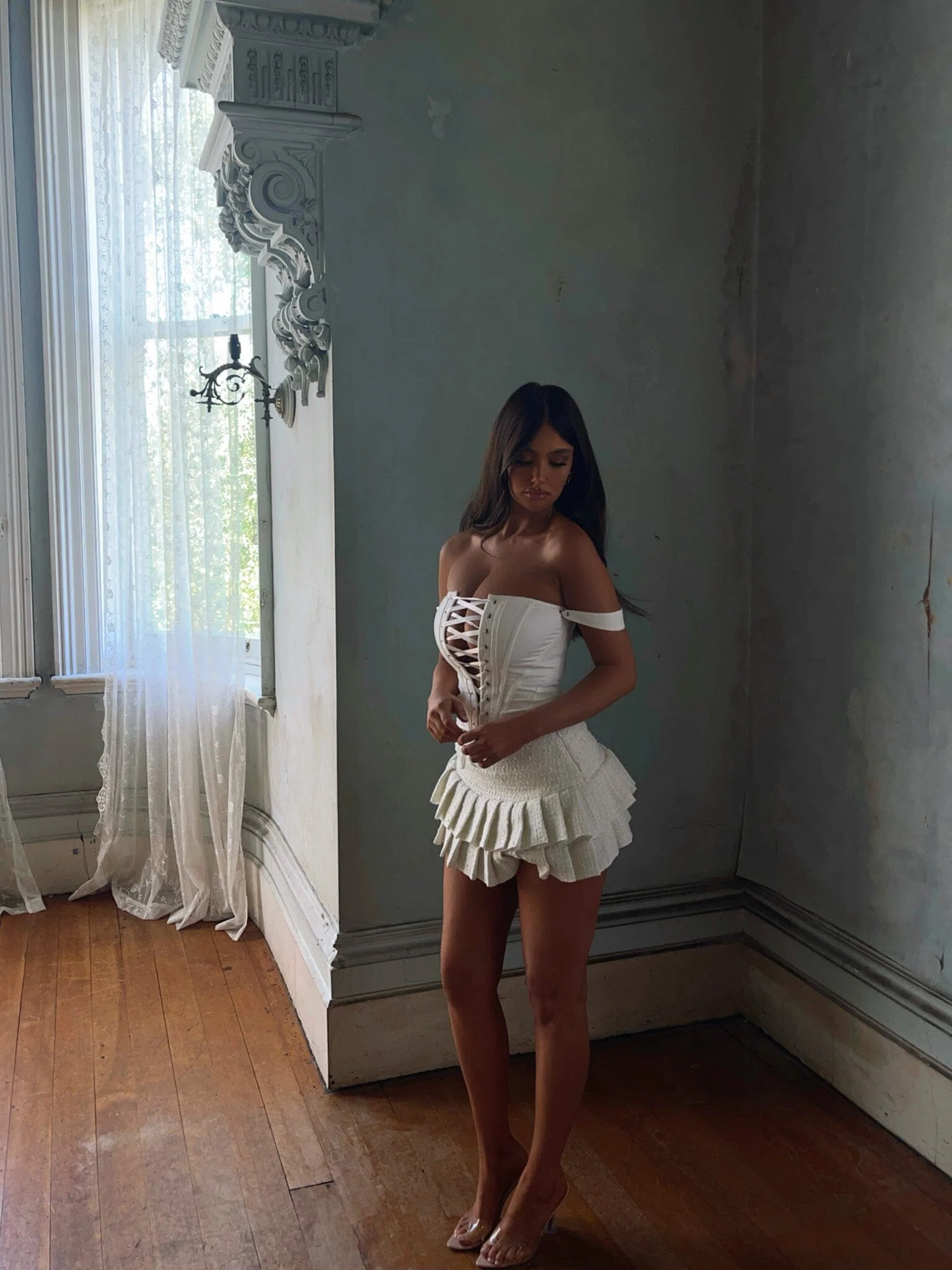 QUINTANA MINI SKIRT WHITE - Image 5