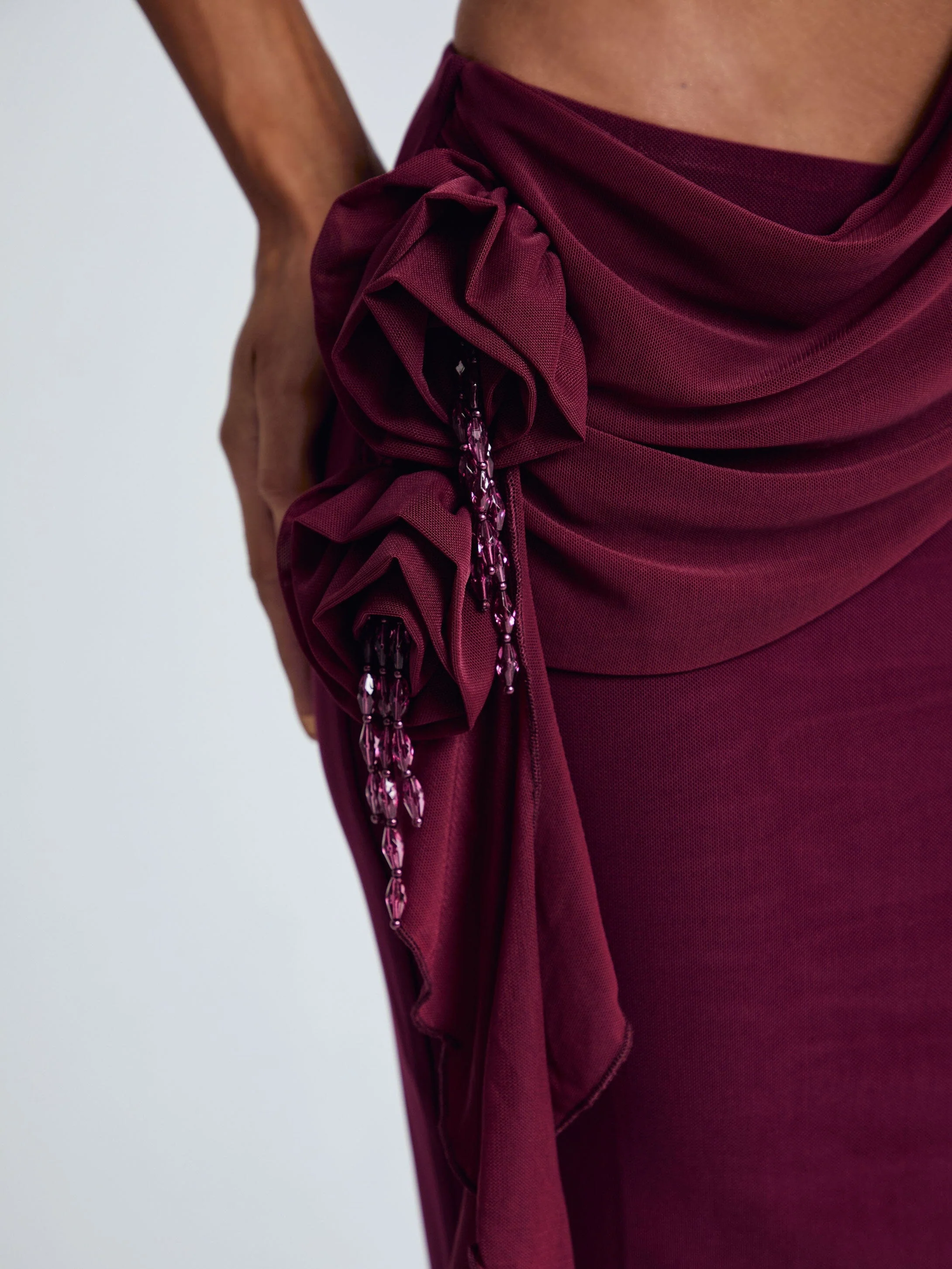 RAER MAXI DRESS BURGUNDY - Image 4