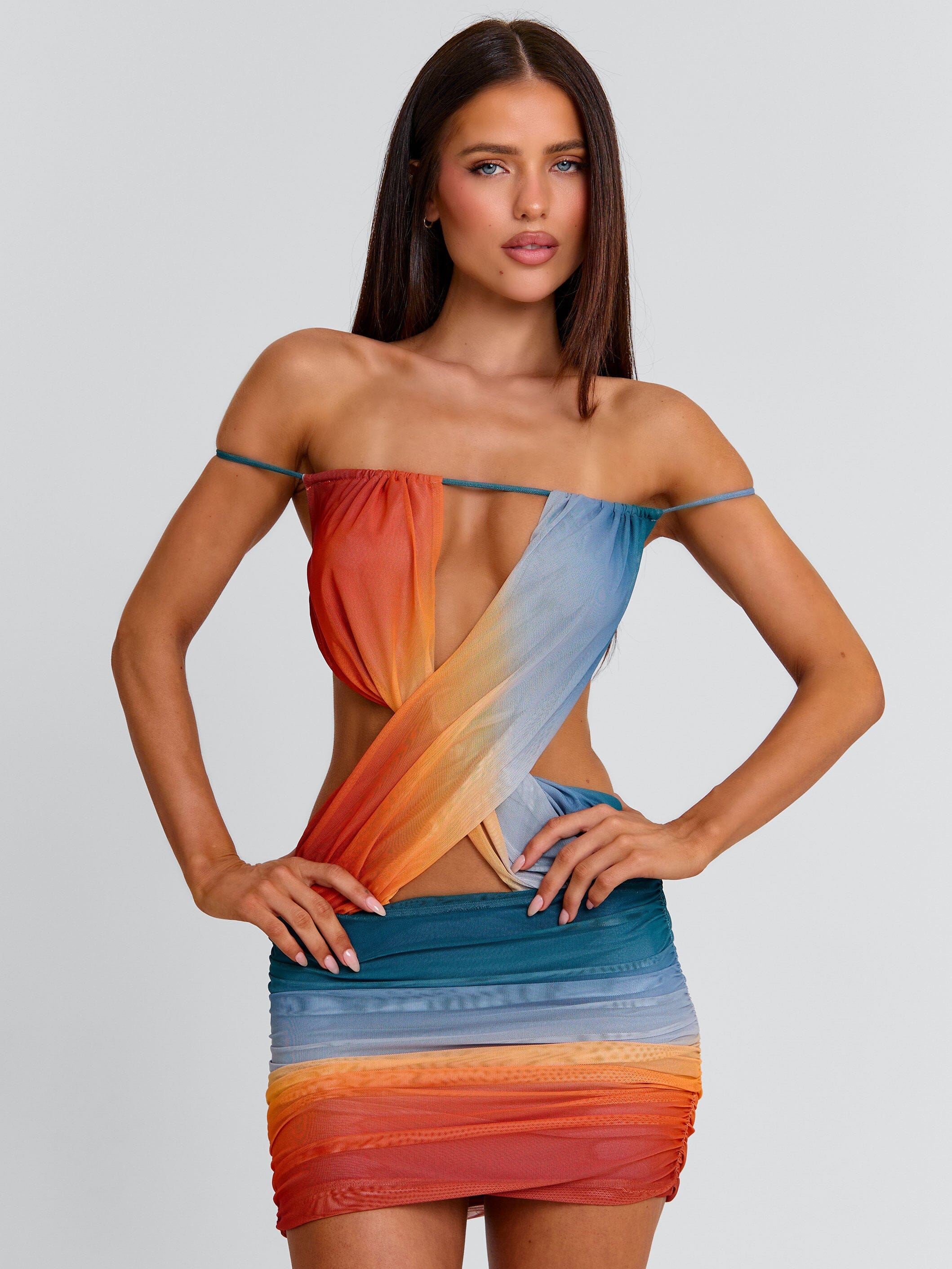 REGINA MINI DRESS OCEAN OMBRE - Image 6