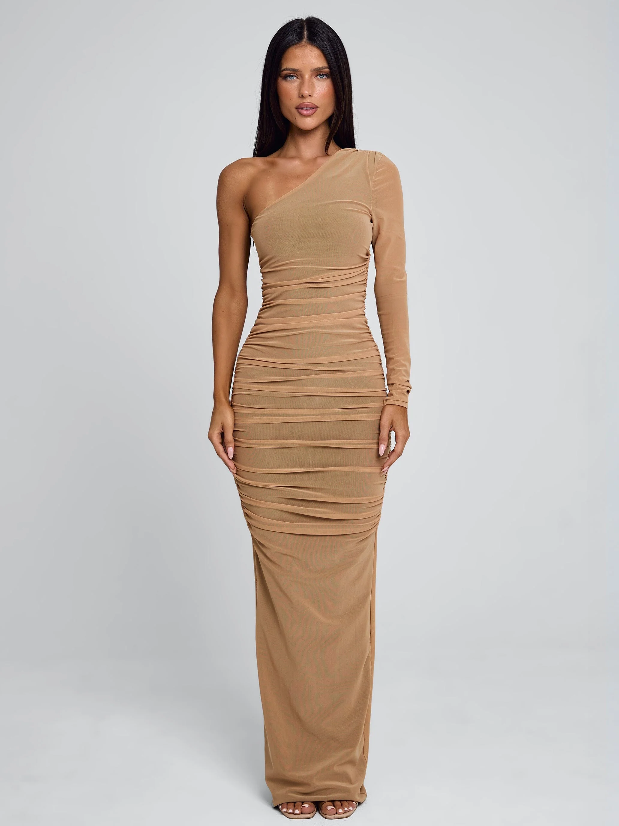 REVA MAXI DRESS TAN - Image 4