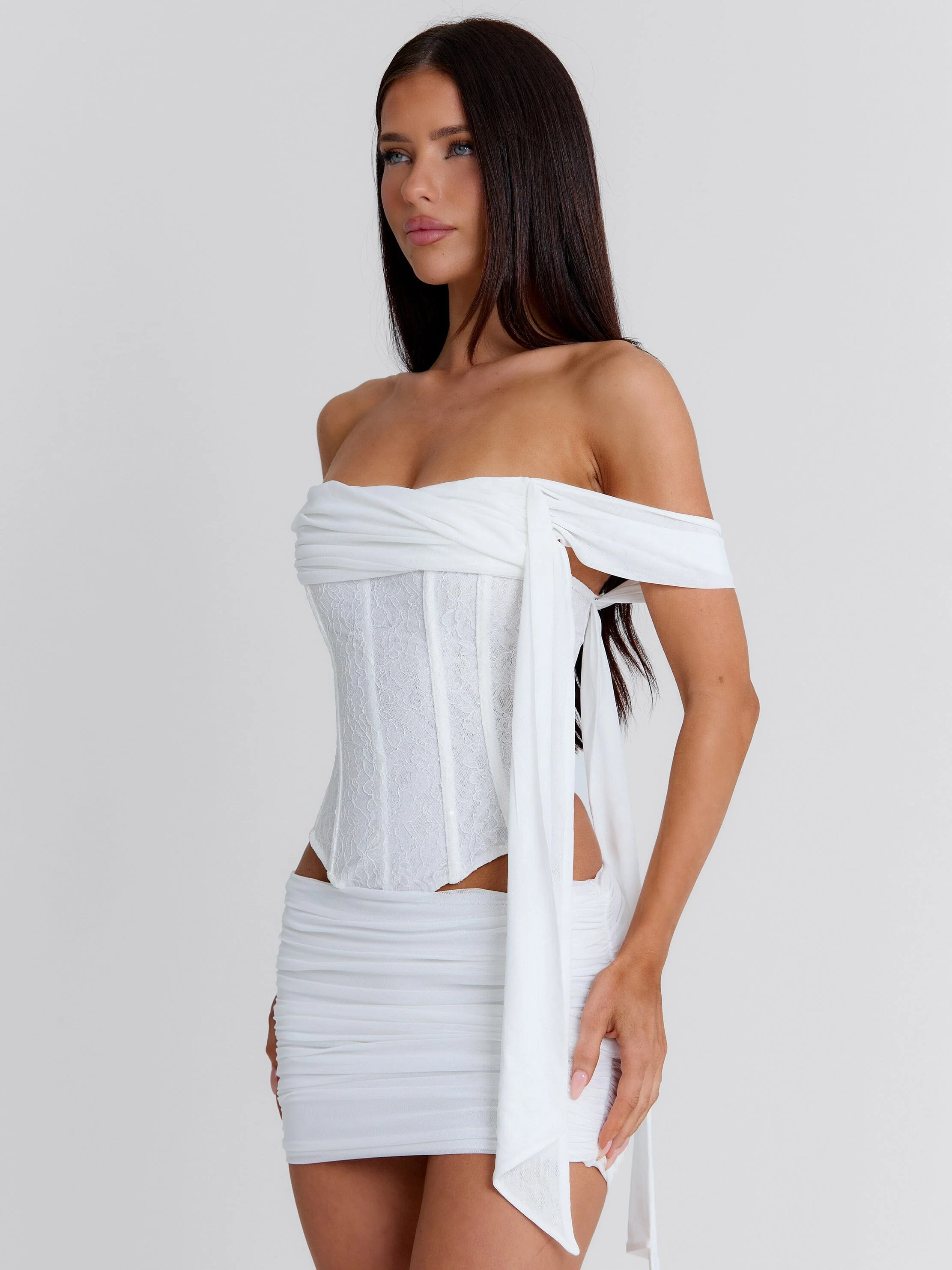 RIAH MINI DRESS WHITE - Image 2