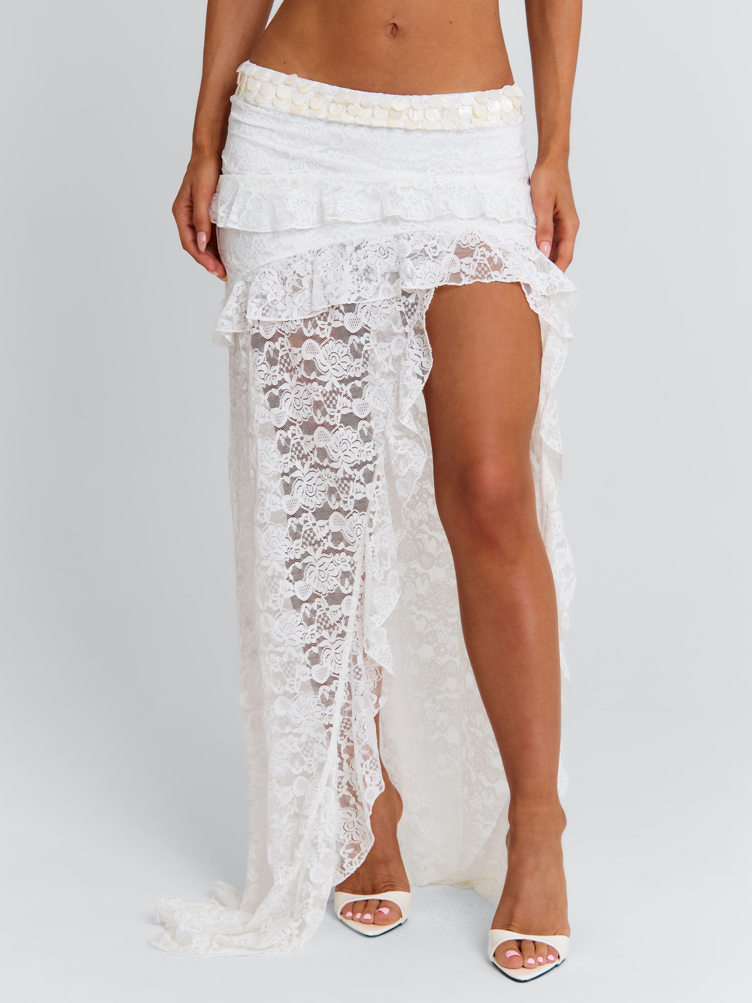 RIVANA MAXI SKIRT WHITE - Image 7