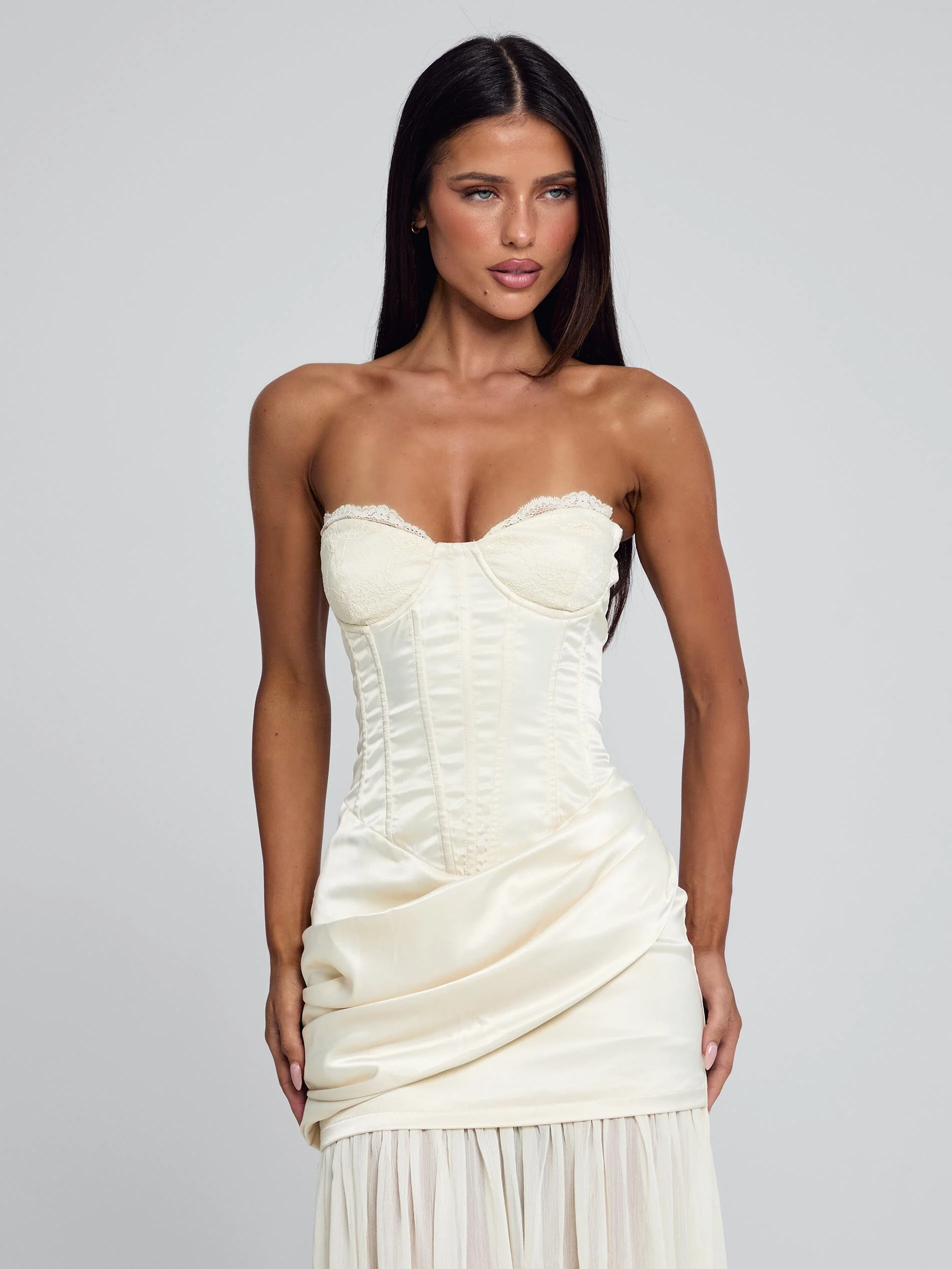 ROWNA MAXI DRESS IVORY - Image 3