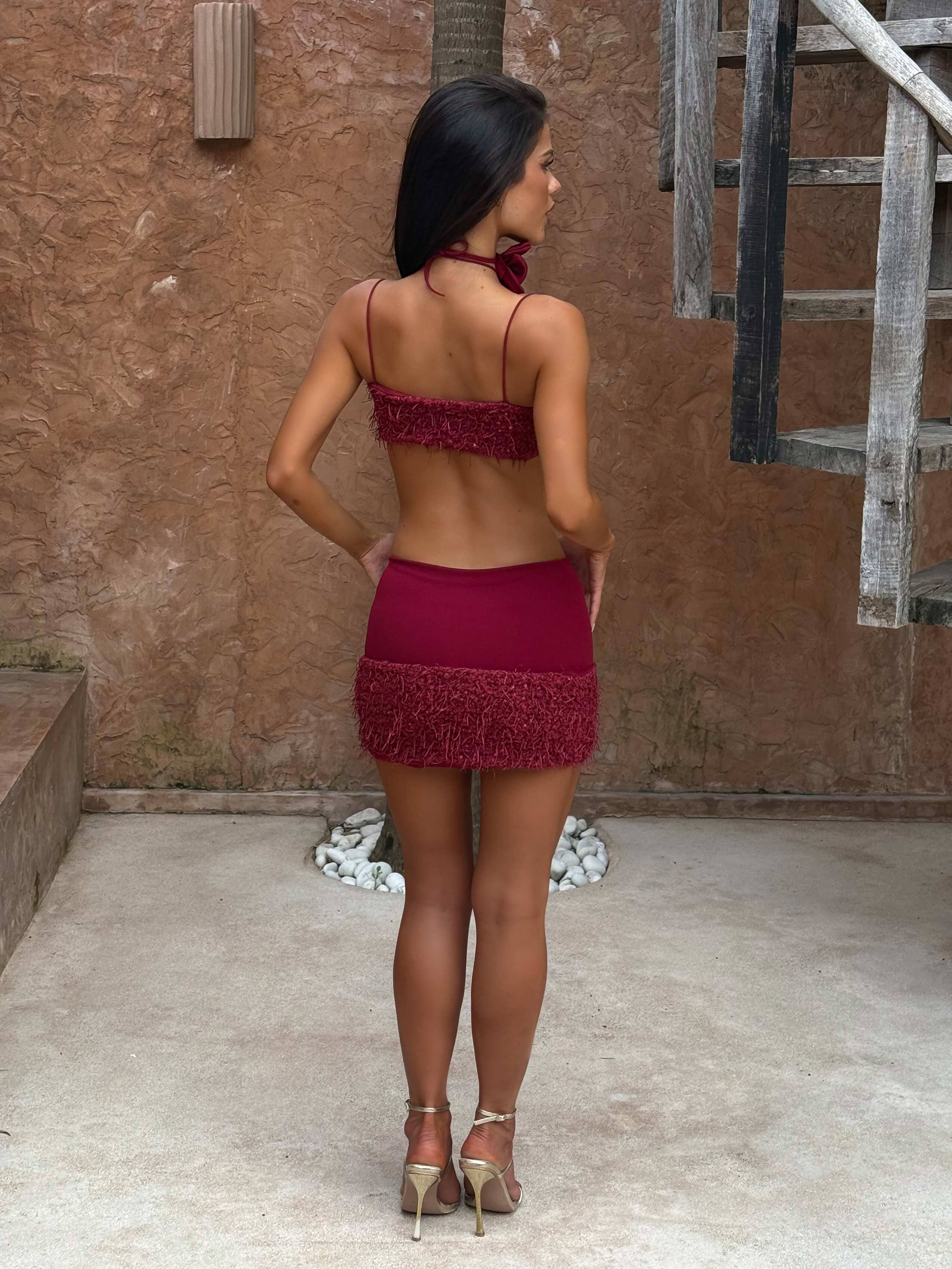 RUI MINI SKIRT DEEP RED - Image 6