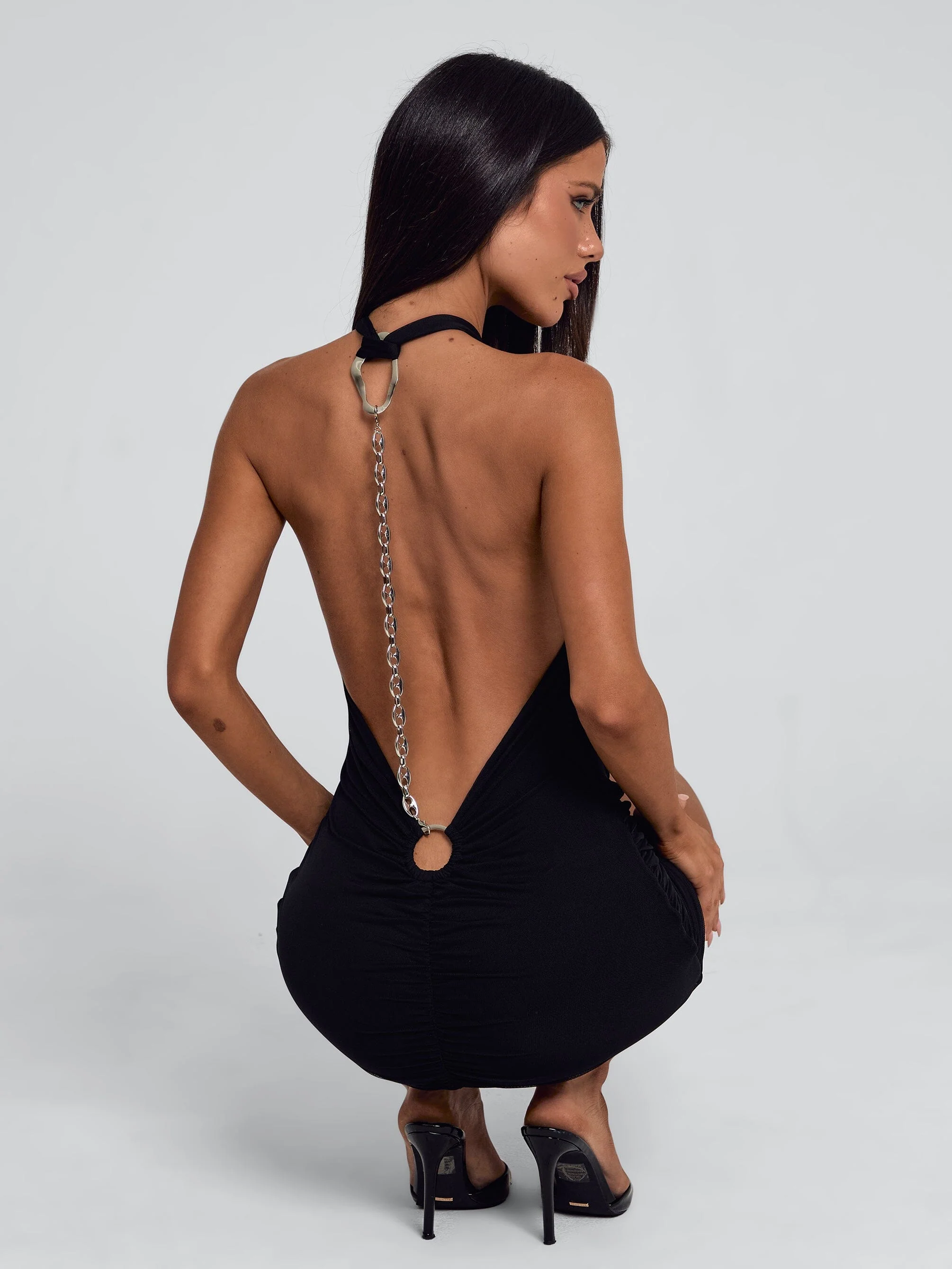 SHANTI MINI DRESS BLACK - Image 3