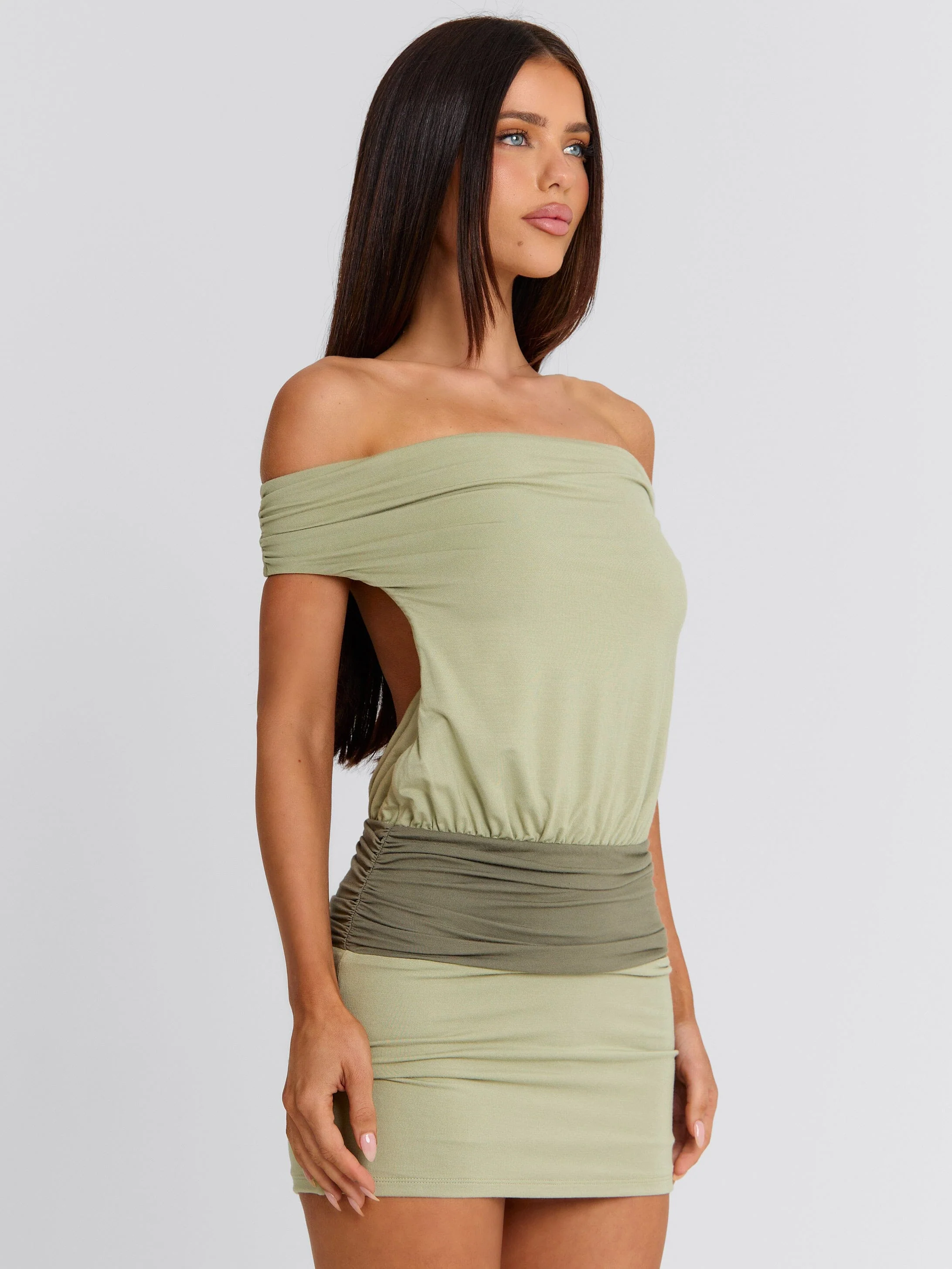 SHILOU MINI DRESS SAGE - Image 4