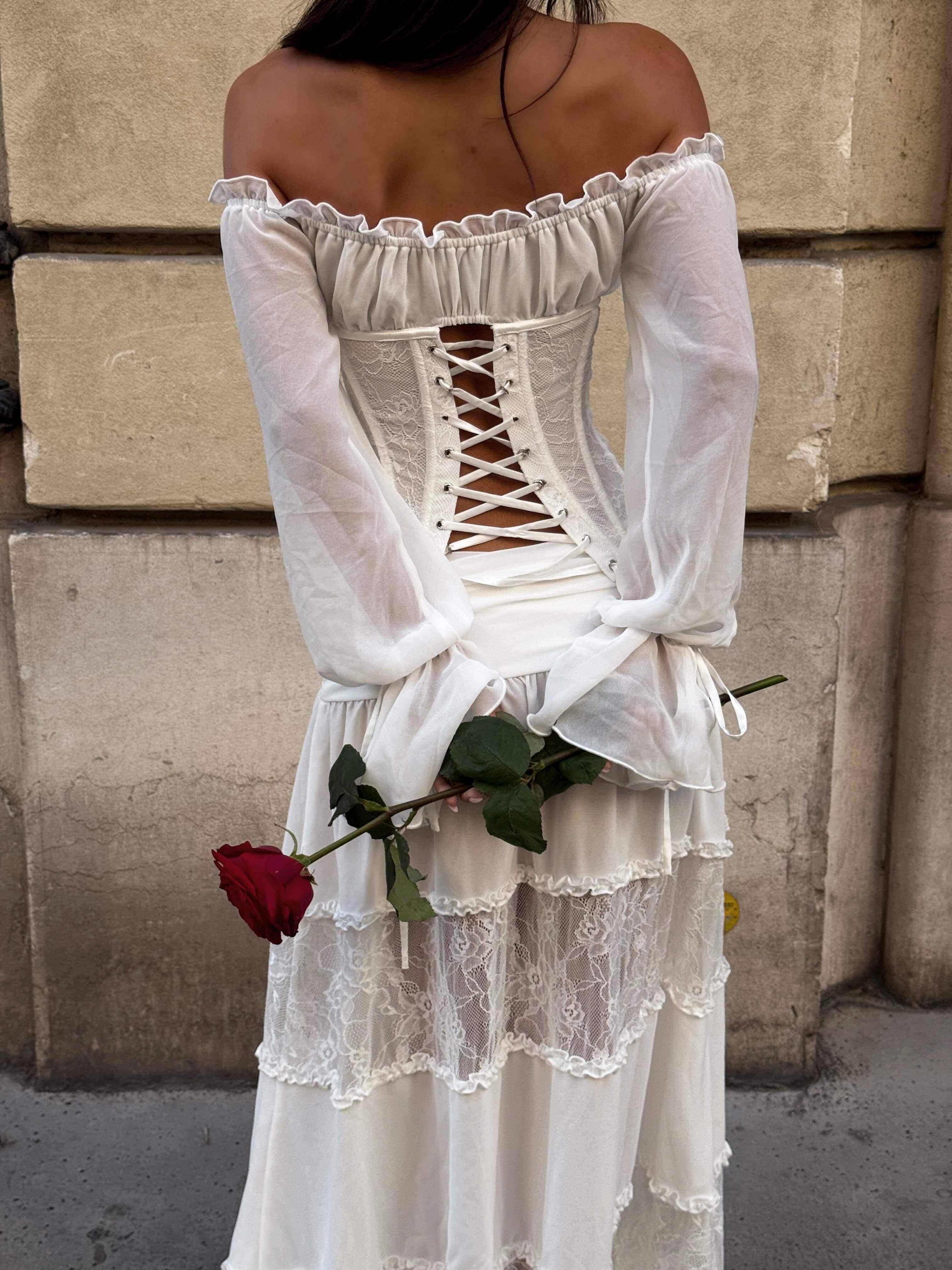 SOLALNES SKIRT WHITE - Image 3