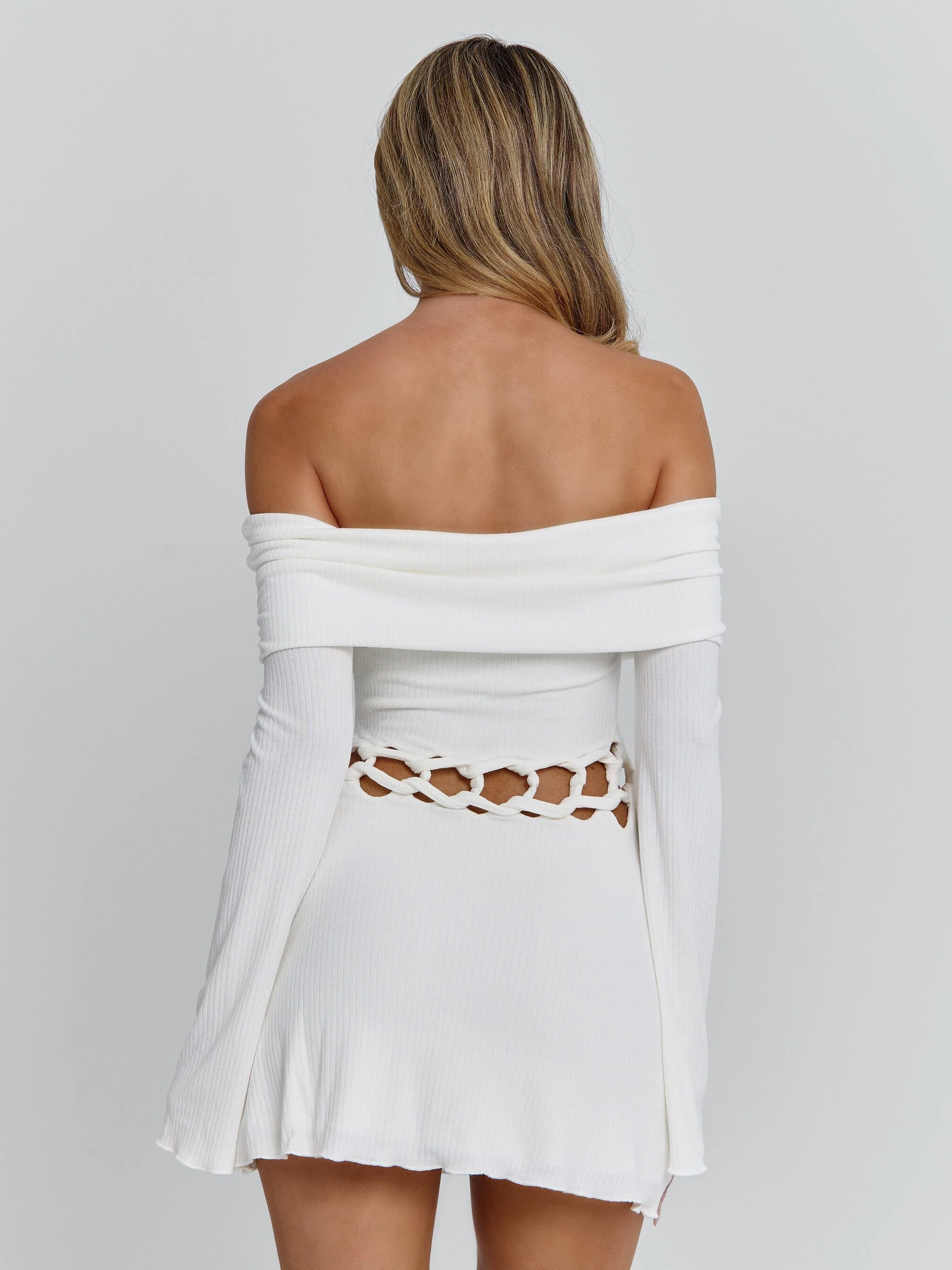 SYLVAINE MINI DRESS WHITE - Image 6
