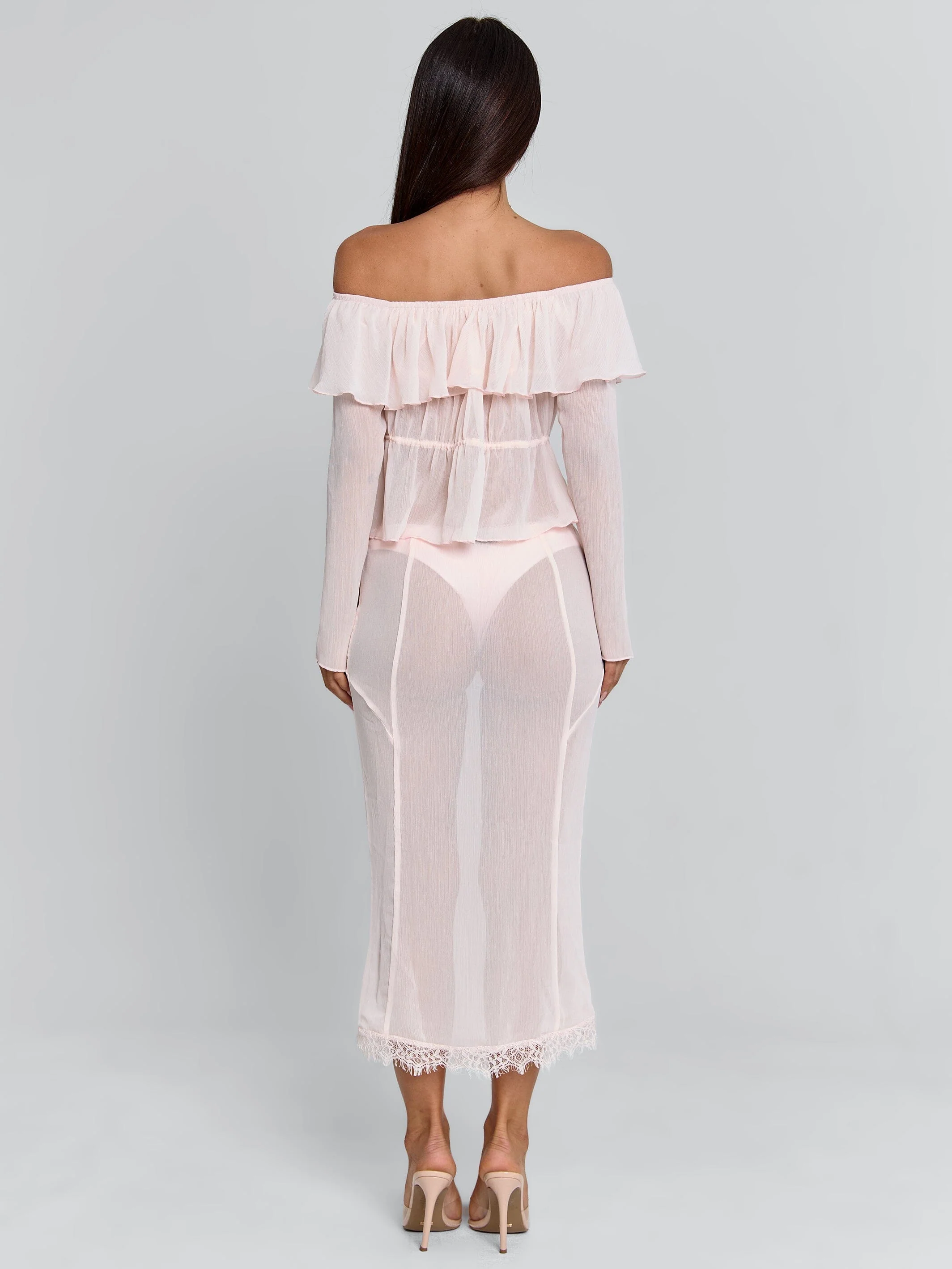 TARAYA MIDI SKIRT PINK - Image 7