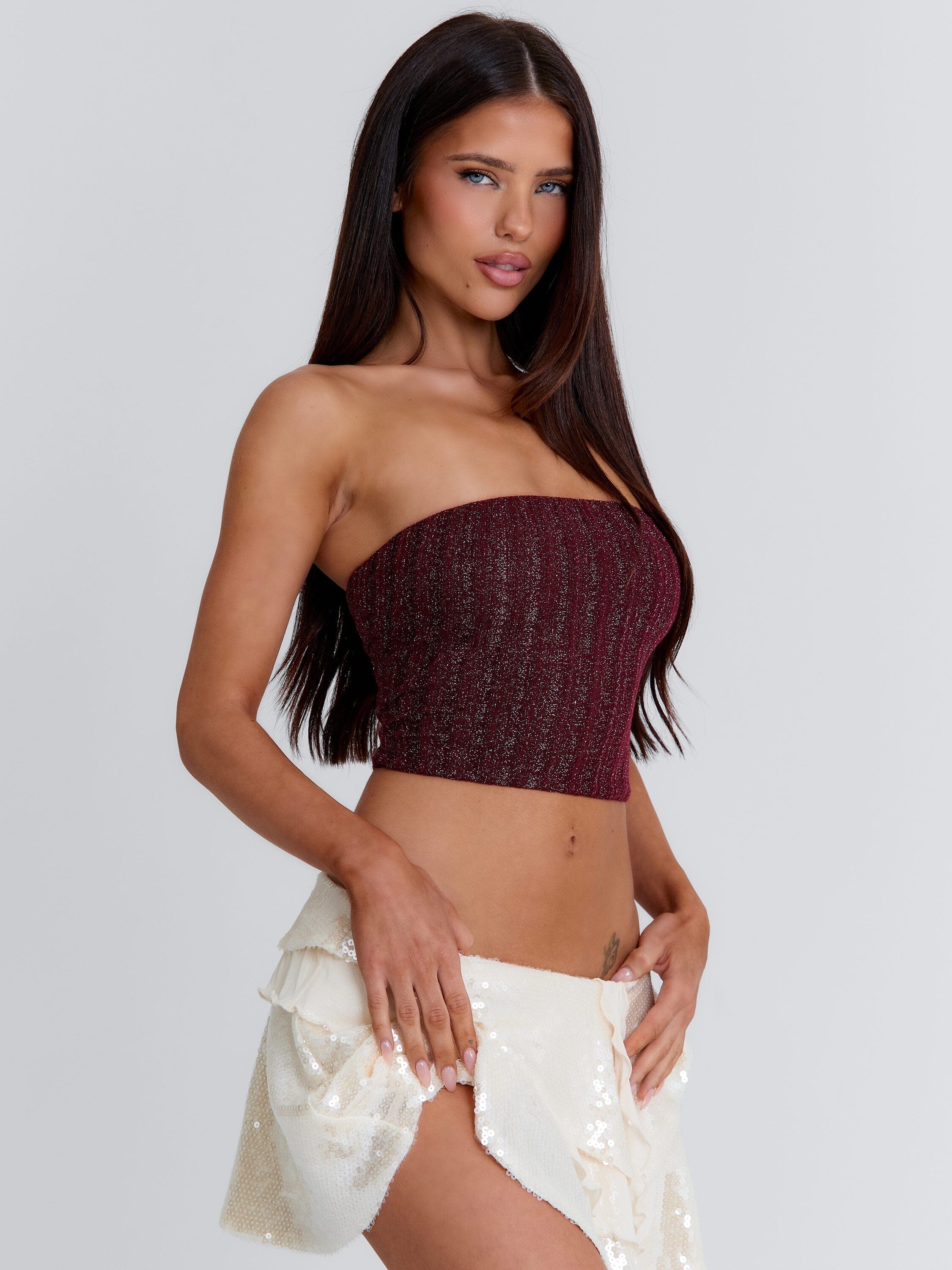 THERESA TOP BURGUNDY - Image 3