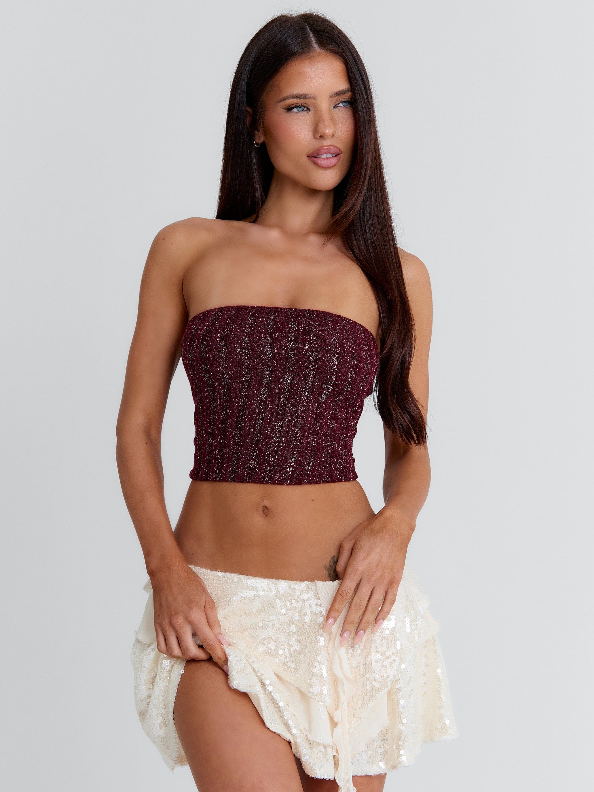 THERESA TOP BURGUNDY - Image 6