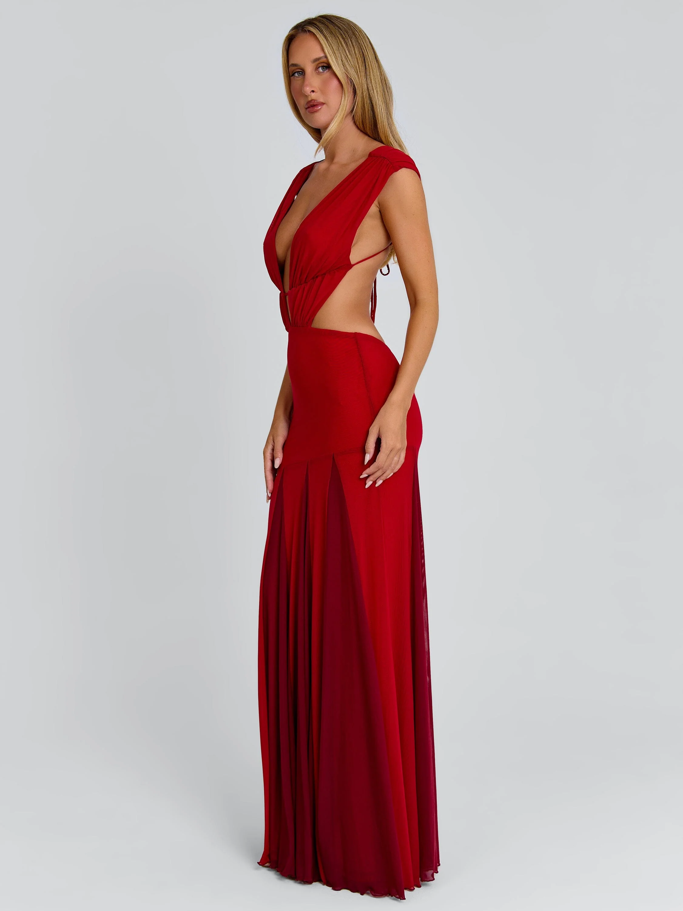 THESSA MAXI DRESS RED - Image 2