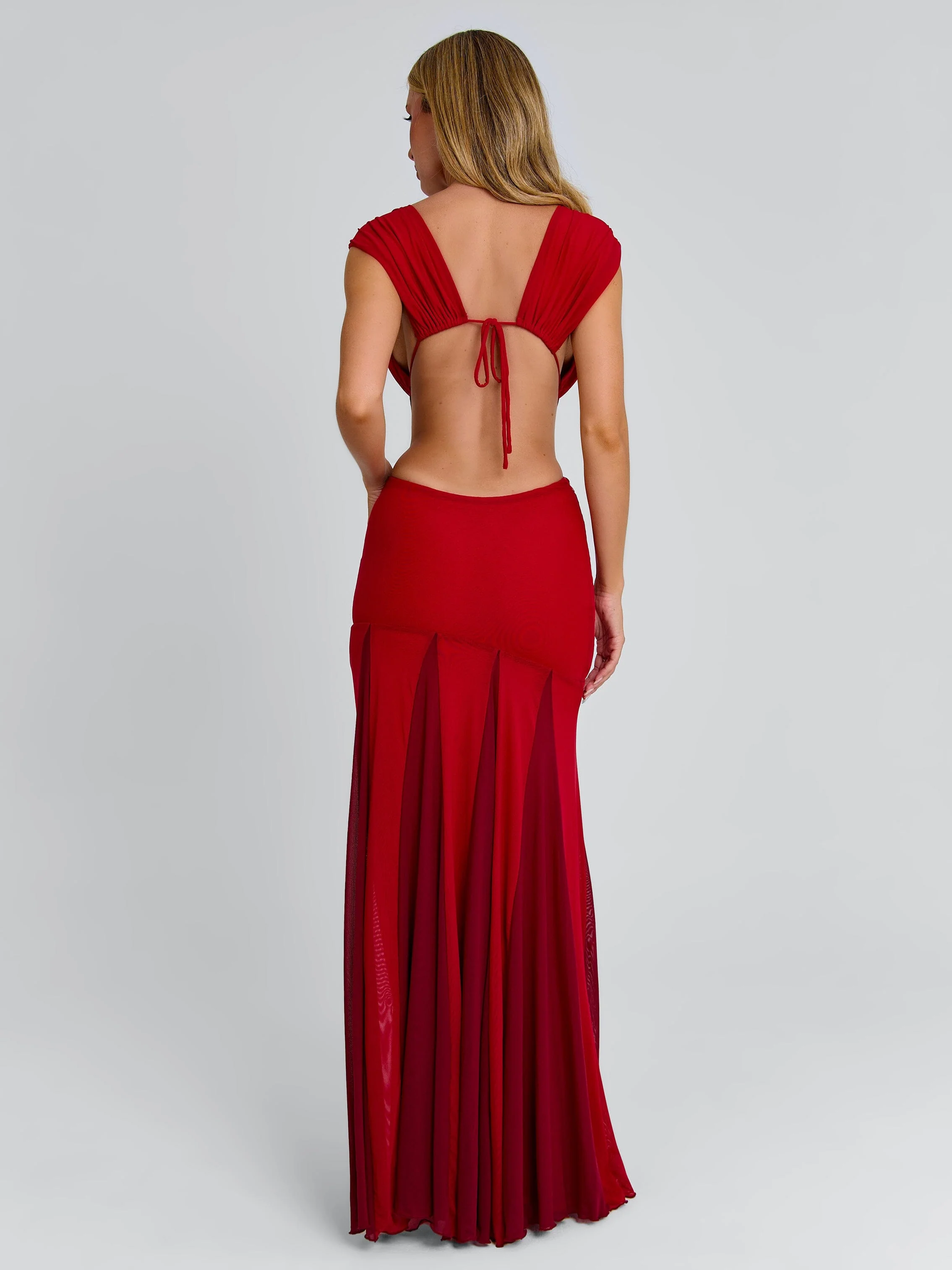 THESSA MAXI DRESS RED - Image 3