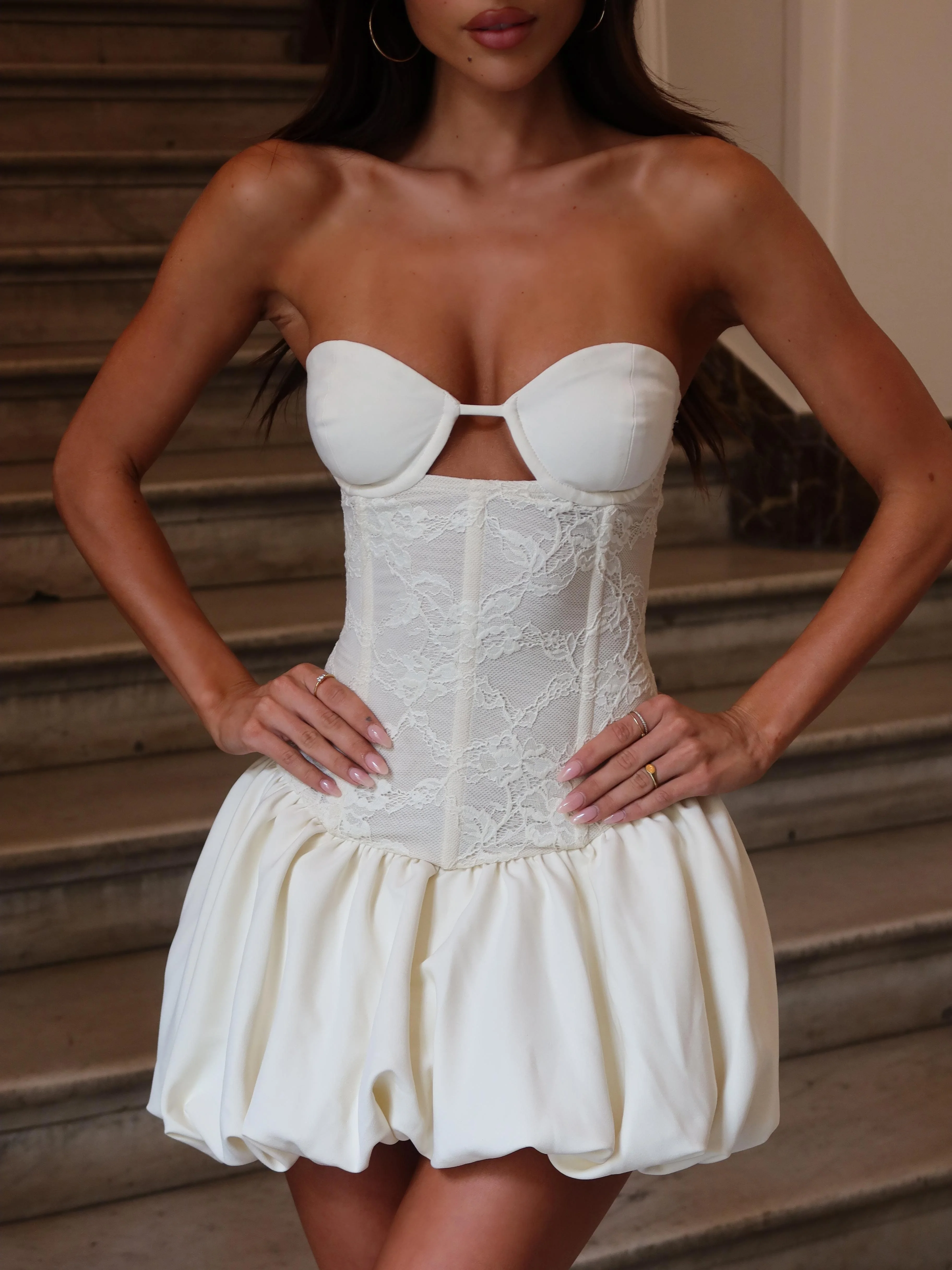 TILDA MINI DRESS IVORY - Image 9