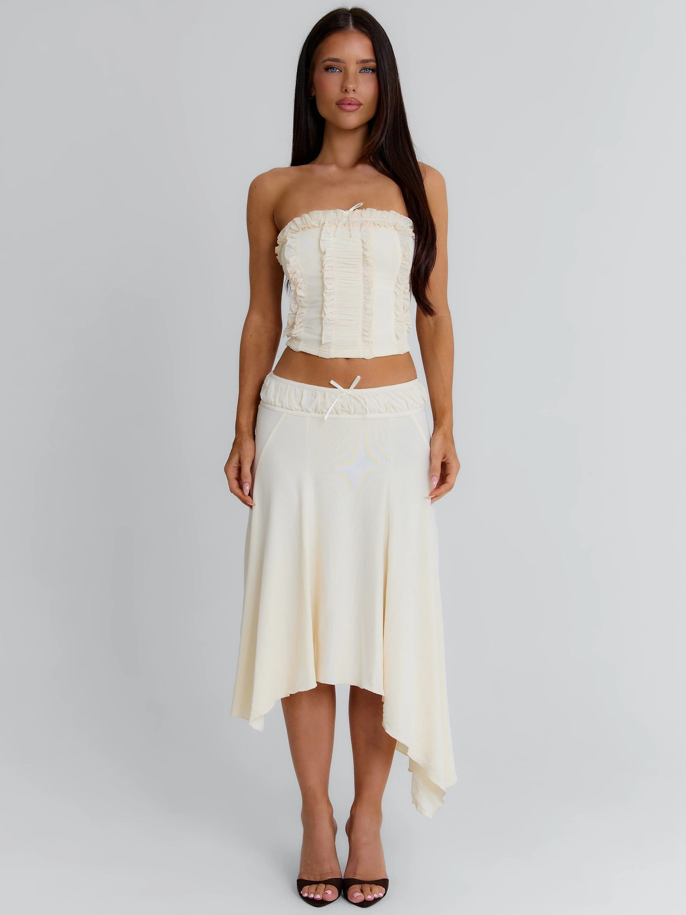 VAL MIDI SKIRT CREAM - Image 2