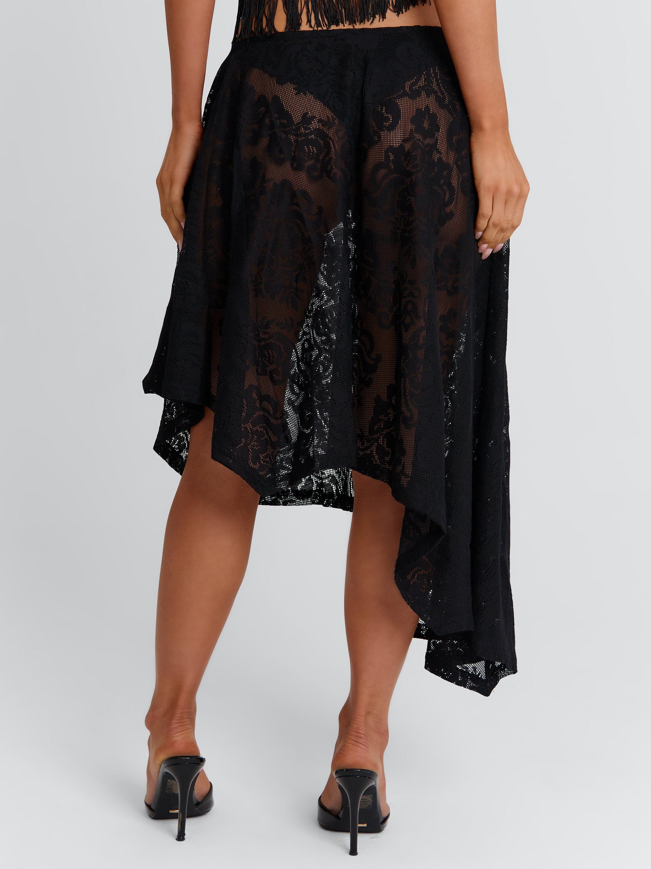 XIMENA MIDI SKIRT BLACK - Image 8