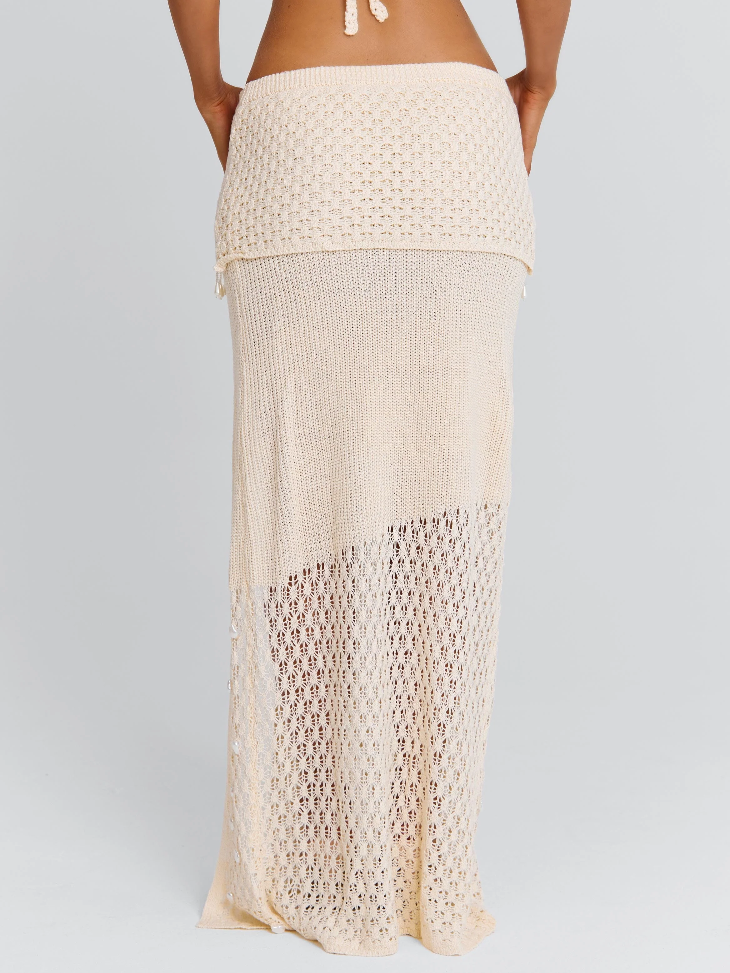 ZARIELLE MAXI SKIRT IVORY - Image 6
